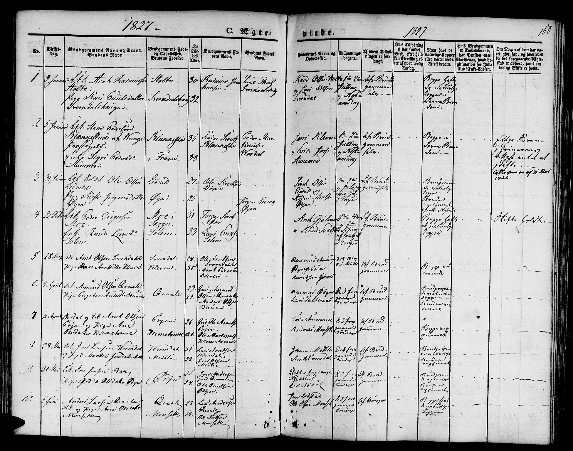 Ministerialprotokoller, klokkerbøker og fødselsregistre - Sør-Trøndelag, SAT/A-1456/668/L0804: Parish register (official) no. 668A04, 1826-1839, p. 150