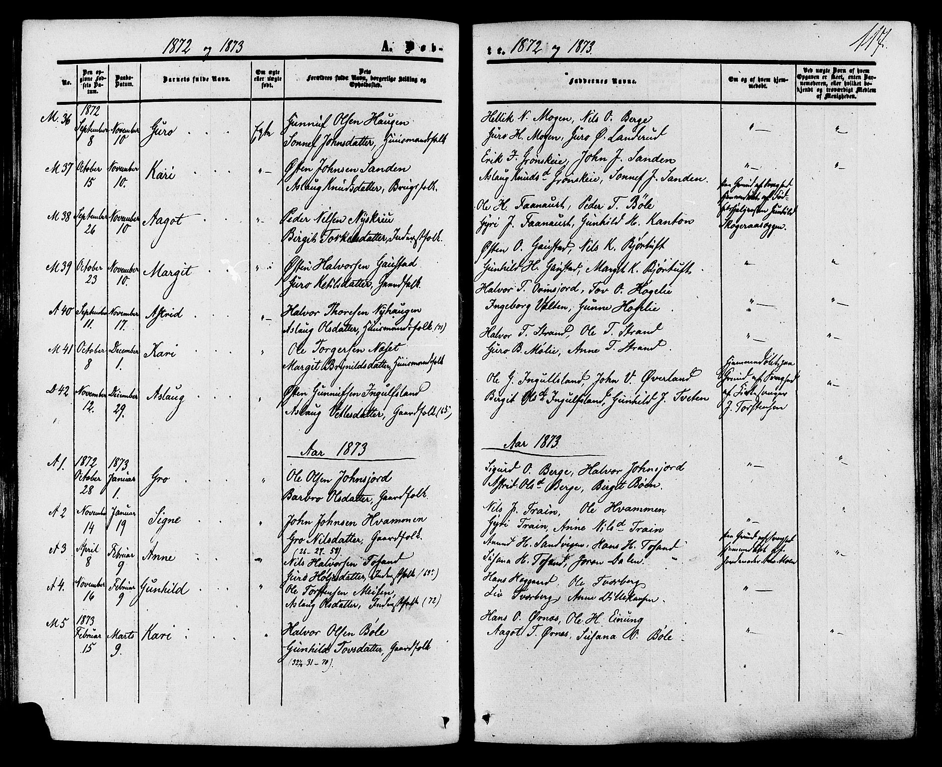 Tinn kirkebøker, SAKO/A-308/F/Fa/L0006: Parish register (official) no. I 6, 1857-1878, p. 117