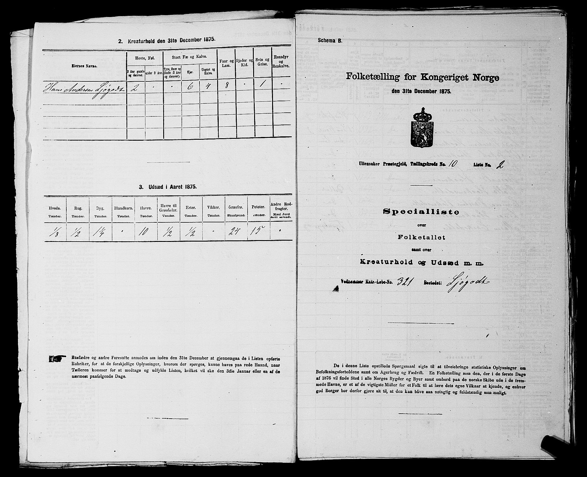 RA, 1875 census for 0235P Ullensaker, 1875, p. 1459