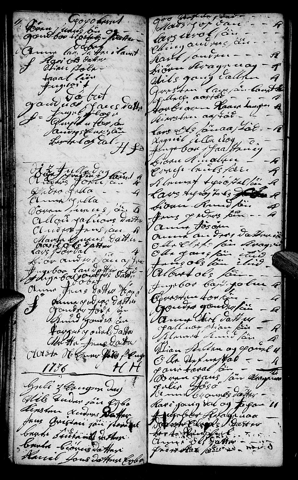 Dypvåg sokneprestkontor, AV/SAK-1111-0007/F/Fb/Fba/L0005: Parish register (copy) no. B 5, 1732-1746, p. 57