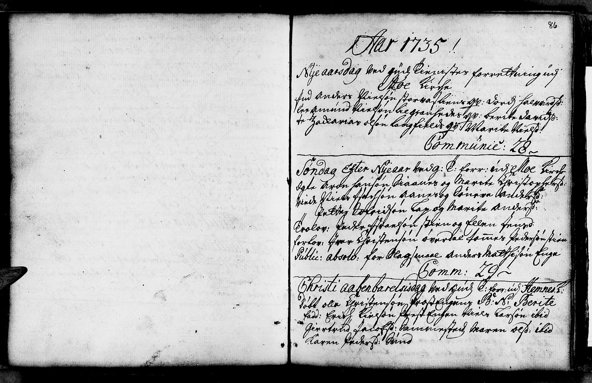 Ministerialprotokoller, klokkerbøker og fødselsregistre - Nordland, SAT/A-1459/825/L0346: Parish register (official) no. 825A02, 1729-1748, p. 86