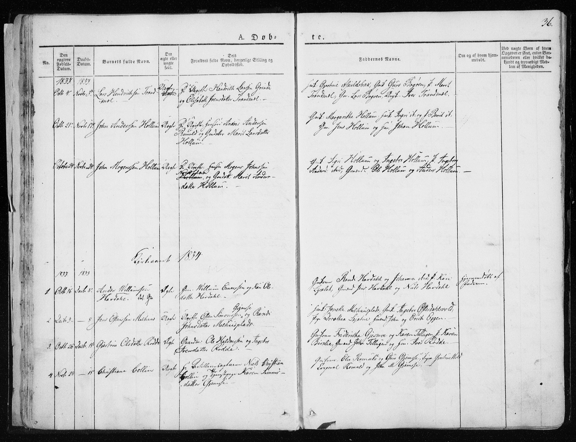 Ministerialprotokoller, klokkerbøker og fødselsregistre - Sør-Trøndelag, AV/SAT-A-1456/691/L1069: Parish register (official) no. 691A04, 1826-1841, p. 36