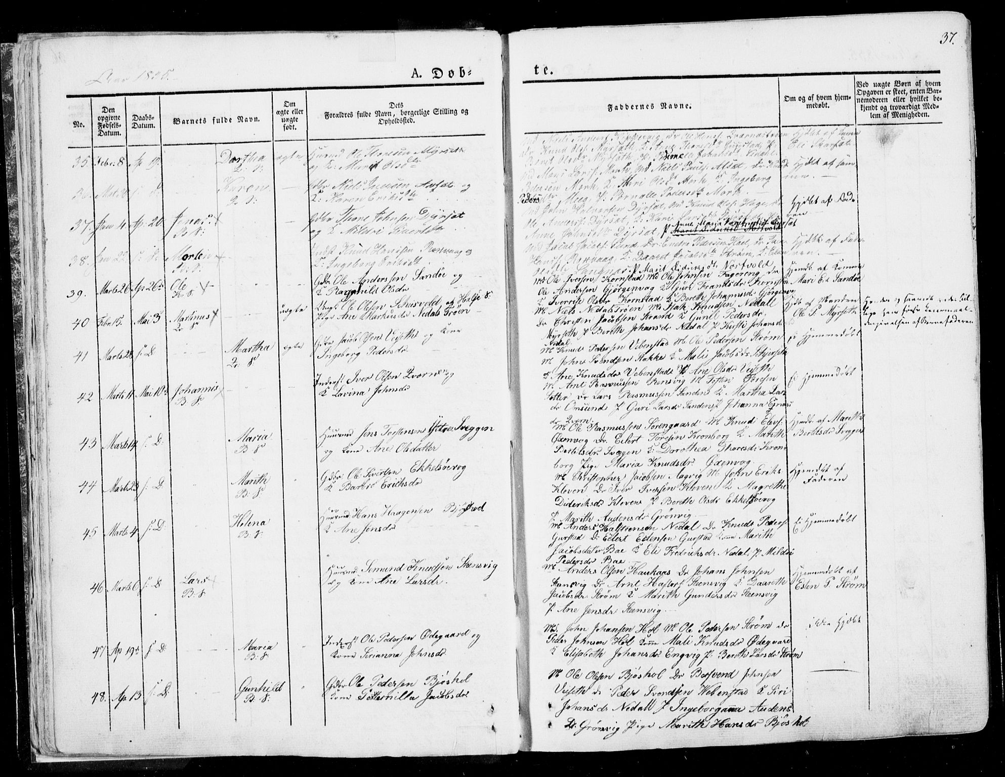 Ministerialprotokoller, klokkerbøker og fødselsregistre - Møre og Romsdal, AV/SAT-A-1454/568/L0803: Parish register (official) no. 568A10, 1830-1853, p. 37