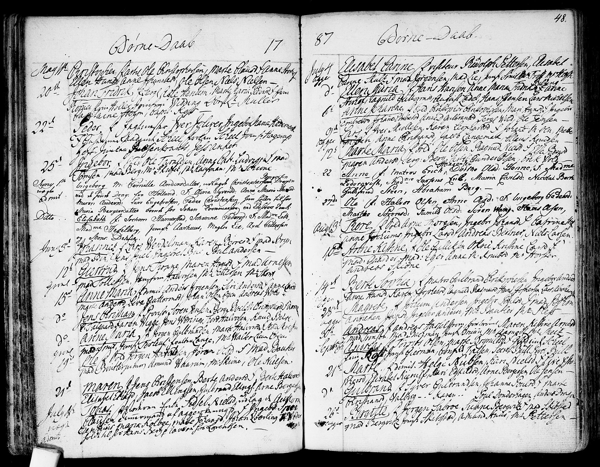Garnisonsmenigheten Kirkebøker, SAO/A-10846/F/Fa/L0003: Parish register (official) no. 3, 1777-1809, p. 48