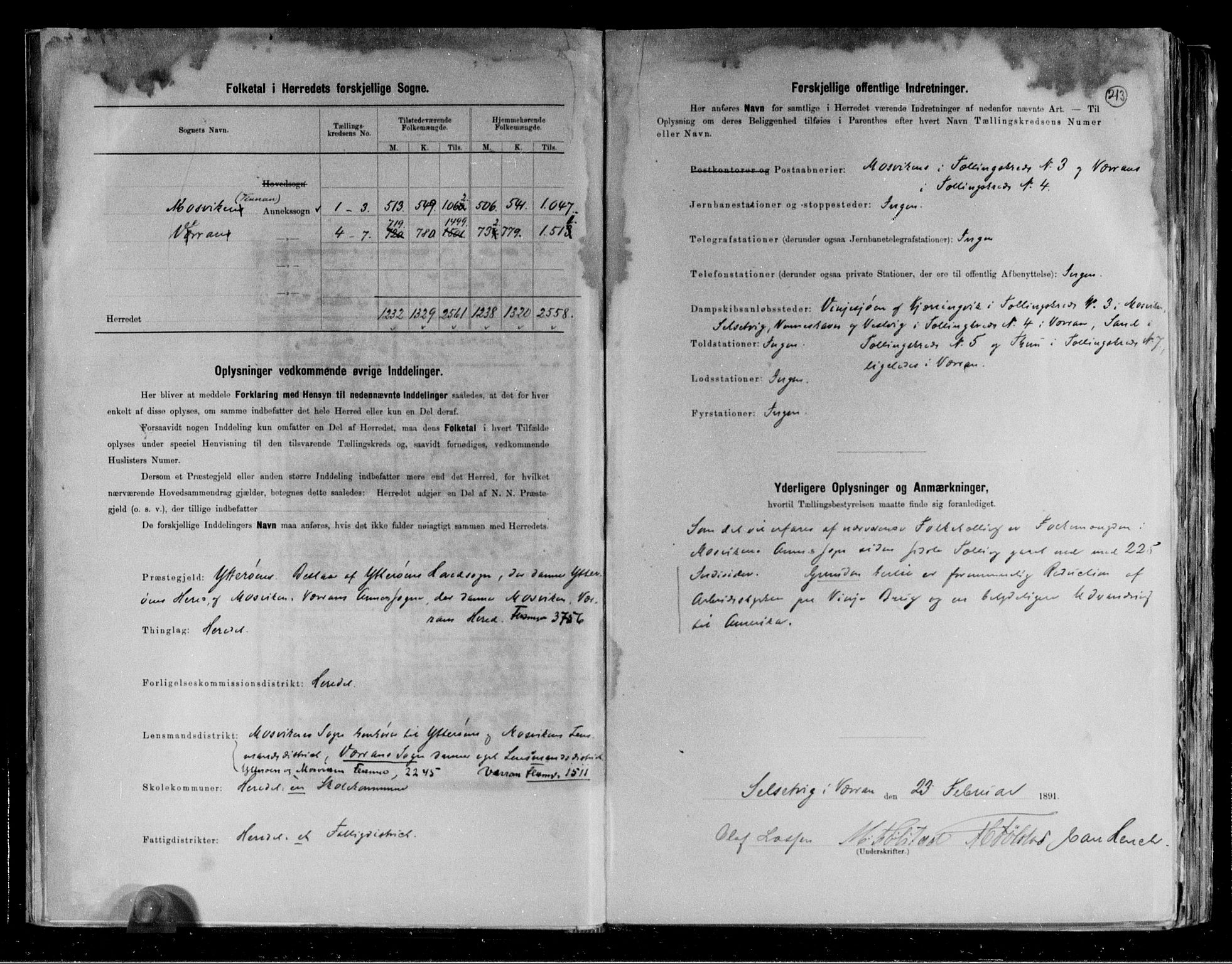 RA, 1891 census for 1723 Mosvik og Verran, 1891, p. 3