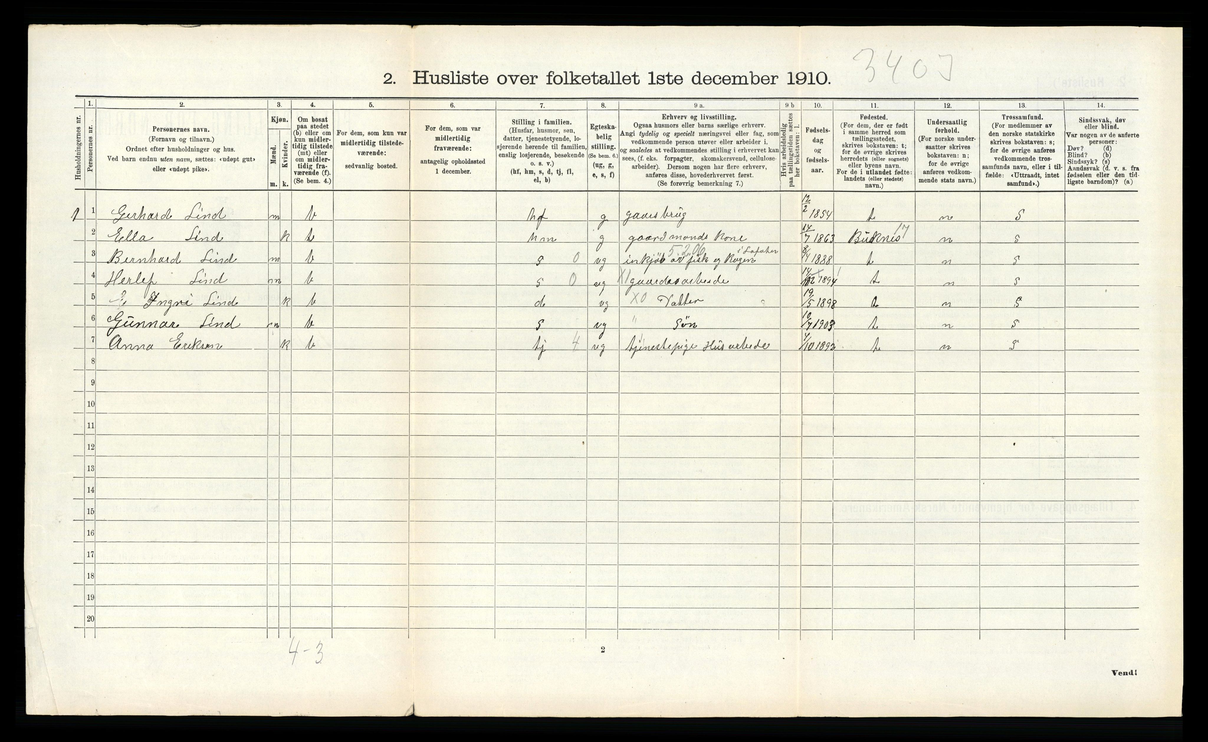 RA, 1910 census for Bodin, 1910, p. 1358