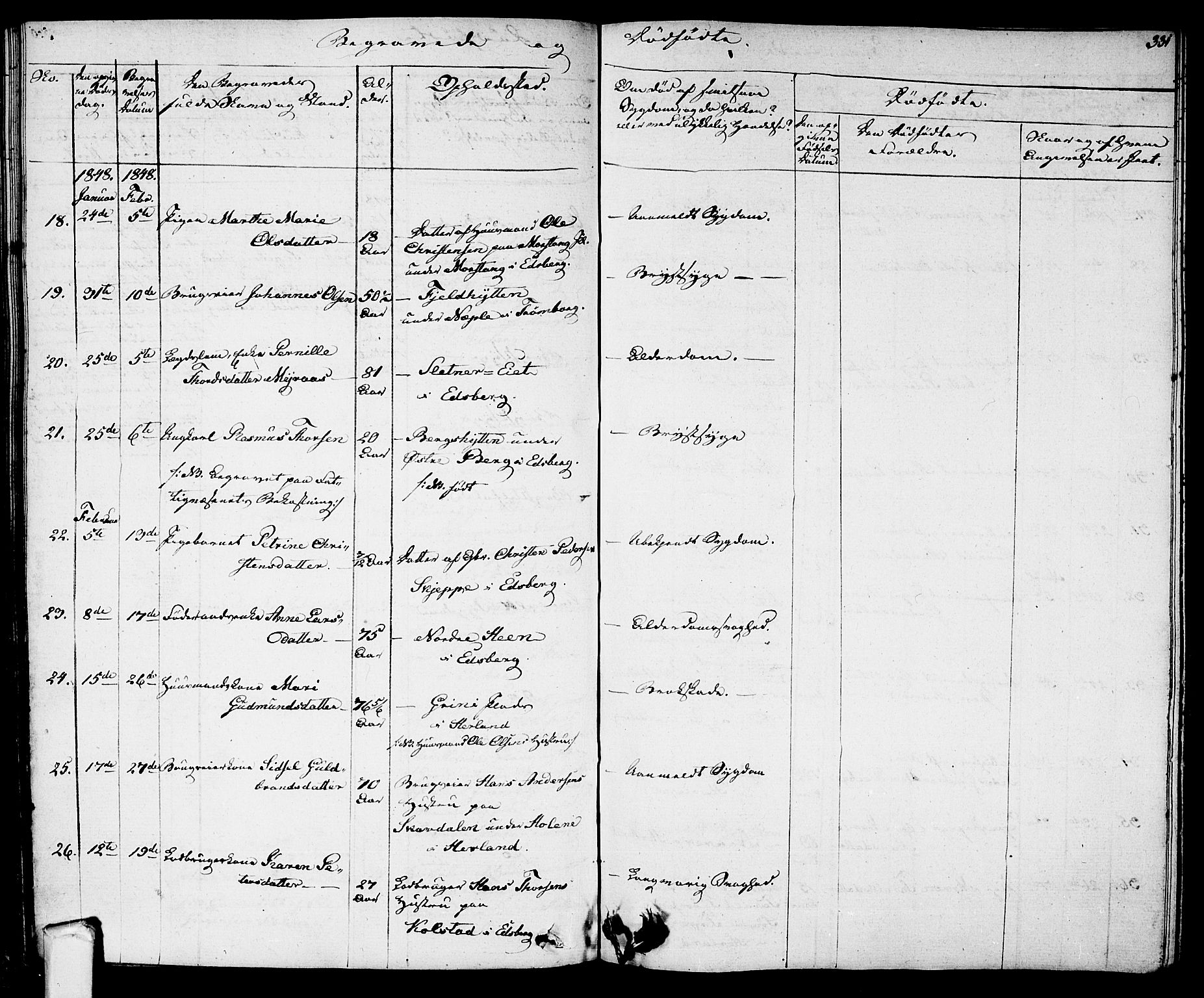 Eidsberg prestekontor Kirkebøker, AV/SAO-A-10905/F/Fa/L0008: Parish register (official) no. I 8, 1832-1848, p. 331