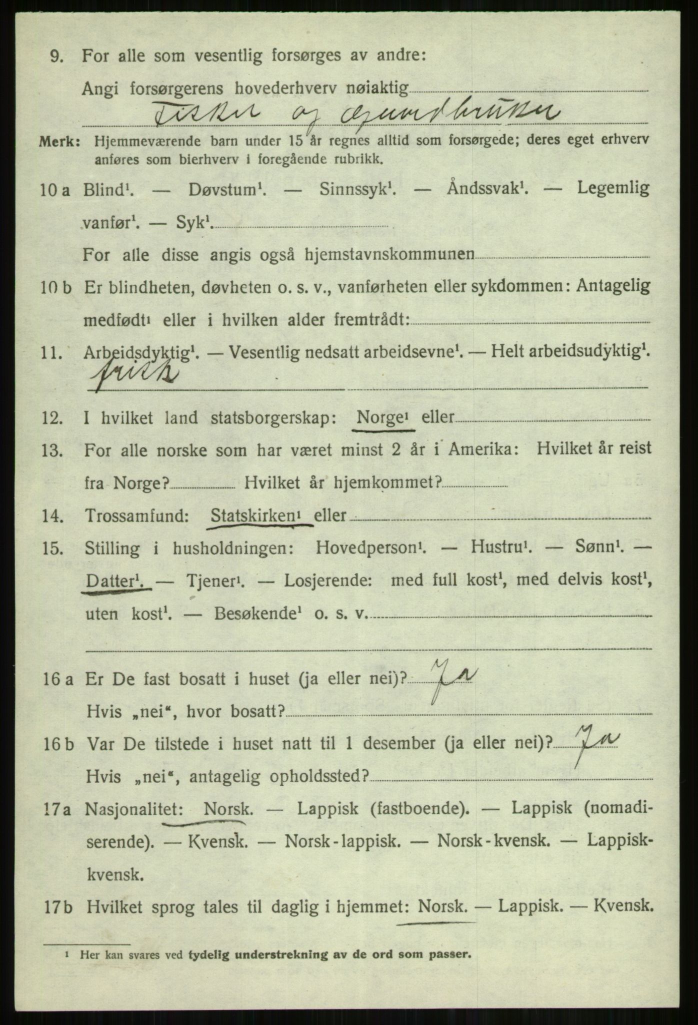 SATØ, 1920 census for Skjervøy, 1920, p. 2644