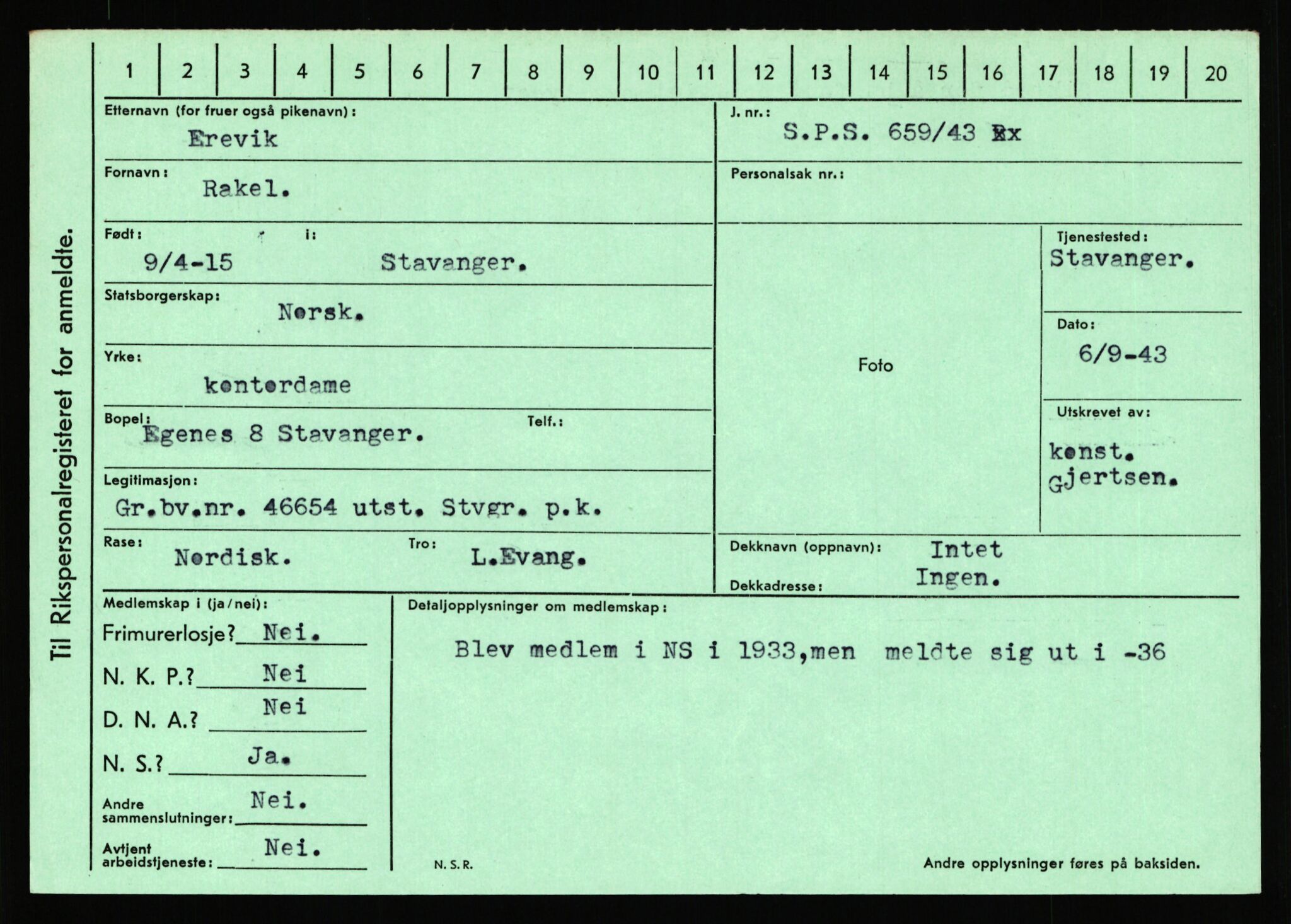 Statspolitiet - Hovedkontoret / Osloavdelingen, AV/RA-S-1329/C/Ca/L0004: Eid - funn av gjenstander	, 1943-1945, p. 1448