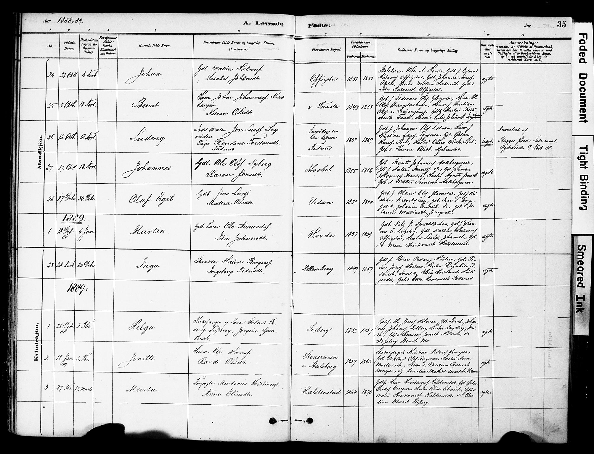 Øyer prestekontor, SAH/PREST-084/H/Ha/Haa/L0009: Parish register (official) no. 9, 1878-1893, p. 35