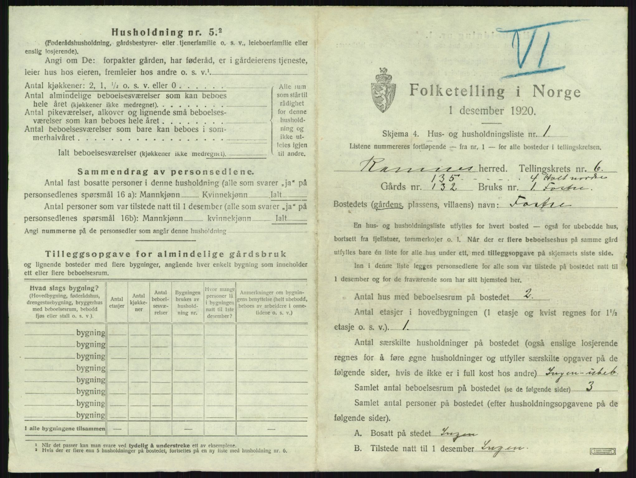 SAKO, 1920 census for Ramnes, 1920, p. 946