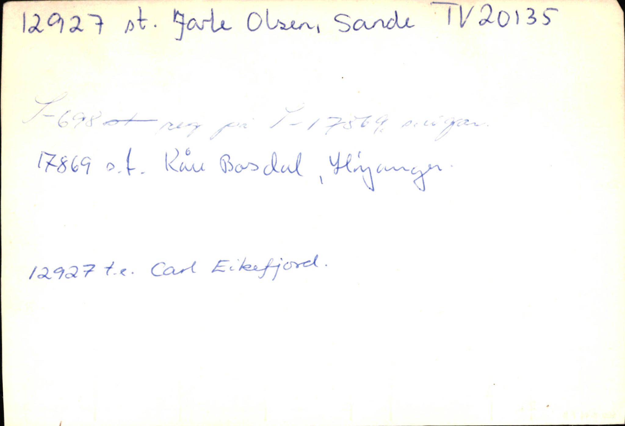 Statens vegvesen, Sogn og Fjordane vegkontor, AV/SAB-A-5301/4/F/L0131: Eigarregister Høyanger P-Å. Stryn S-Å, 1945-1975, p. 79