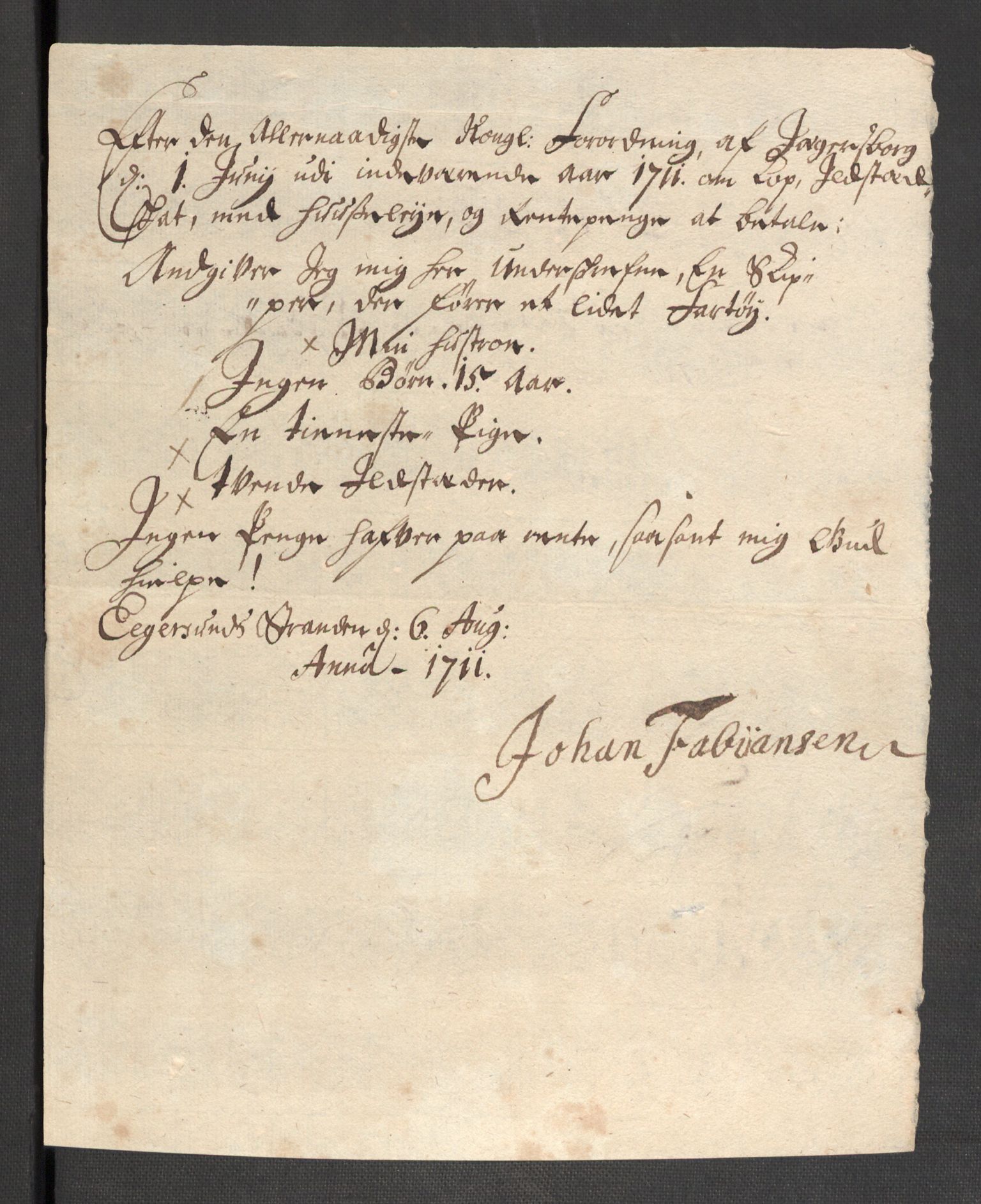 Rentekammeret inntil 1814, Reviderte regnskaper, Fogderegnskap, RA/EA-4092/R46/L2735: Fogderegnskap Jæren og Dalane, 1711, p. 140