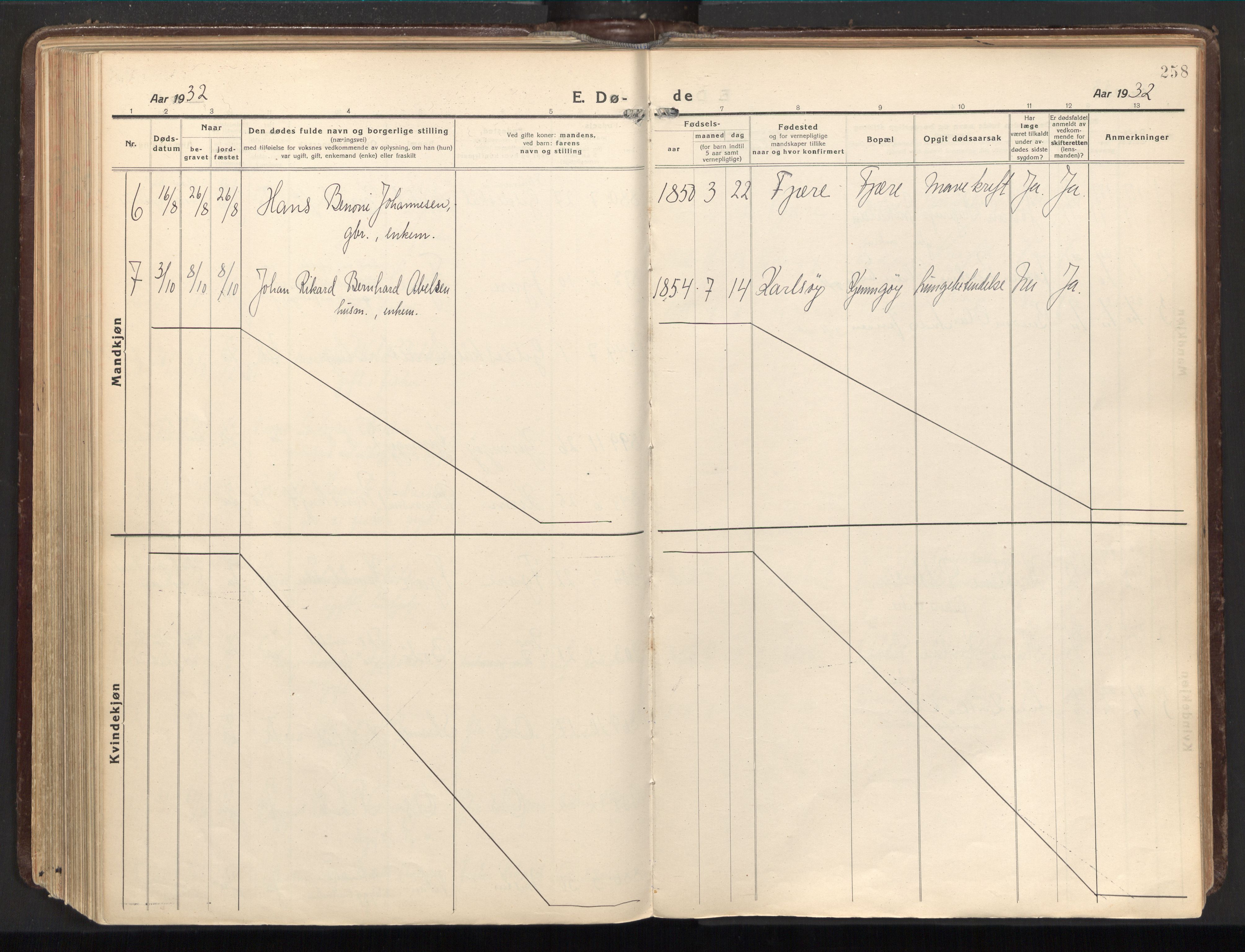 Ministerialprotokoller, klokkerbøker og fødselsregistre - Nordland, AV/SAT-A-1459/803/L0073: Parish register (official) no. 803A03, 1920-1955, p. 258