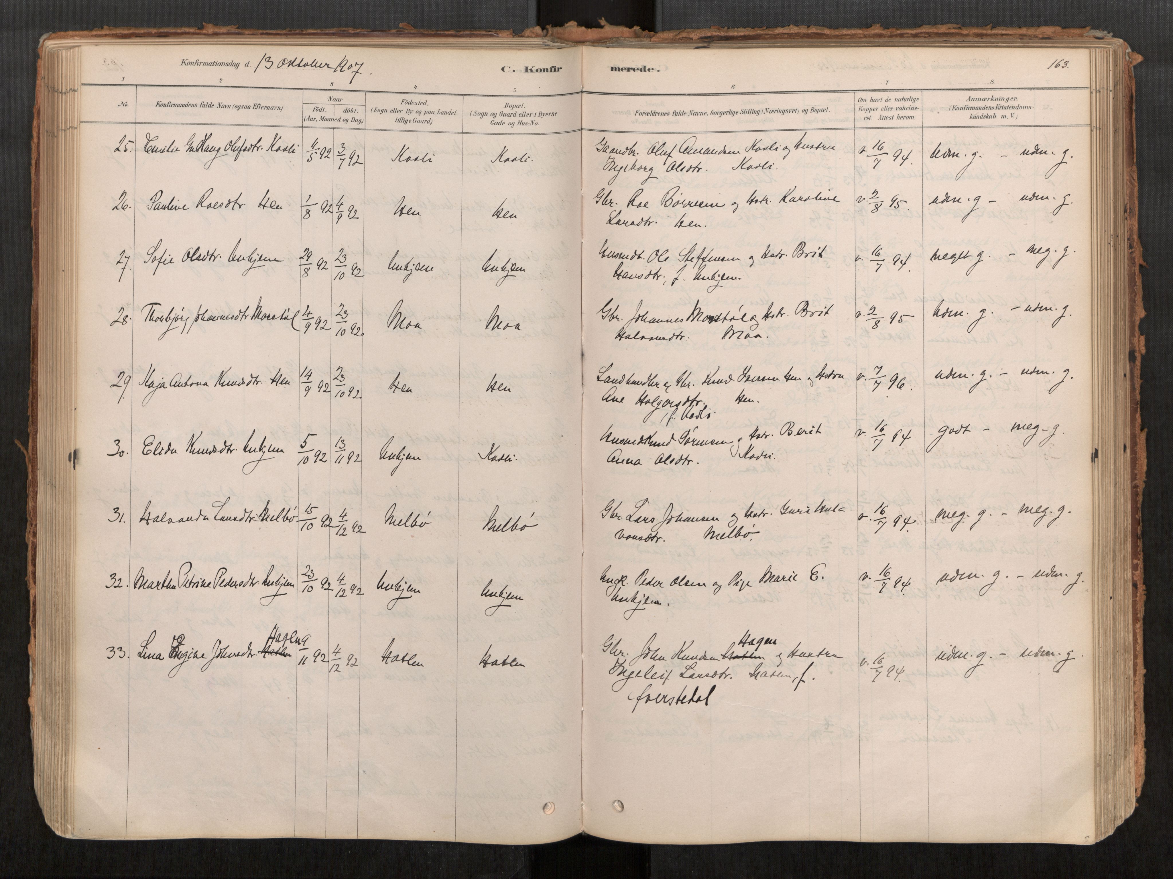 Ministerialprotokoller, klokkerbøker og fødselsregistre - Møre og Romsdal, AV/SAT-A-1454/545/L0594: Parish register (official) no. 545A03, 1878-1920, p. 163