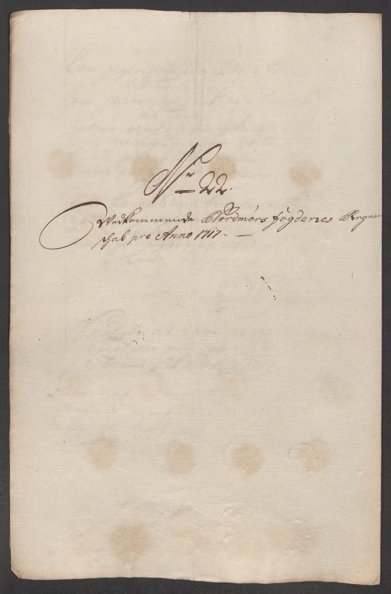 Rentekammeret inntil 1814, Reviderte regnskaper, Fogderegnskap, RA/EA-4092/R56/L3750: Fogderegnskap Nordmøre, 1717, p. 187