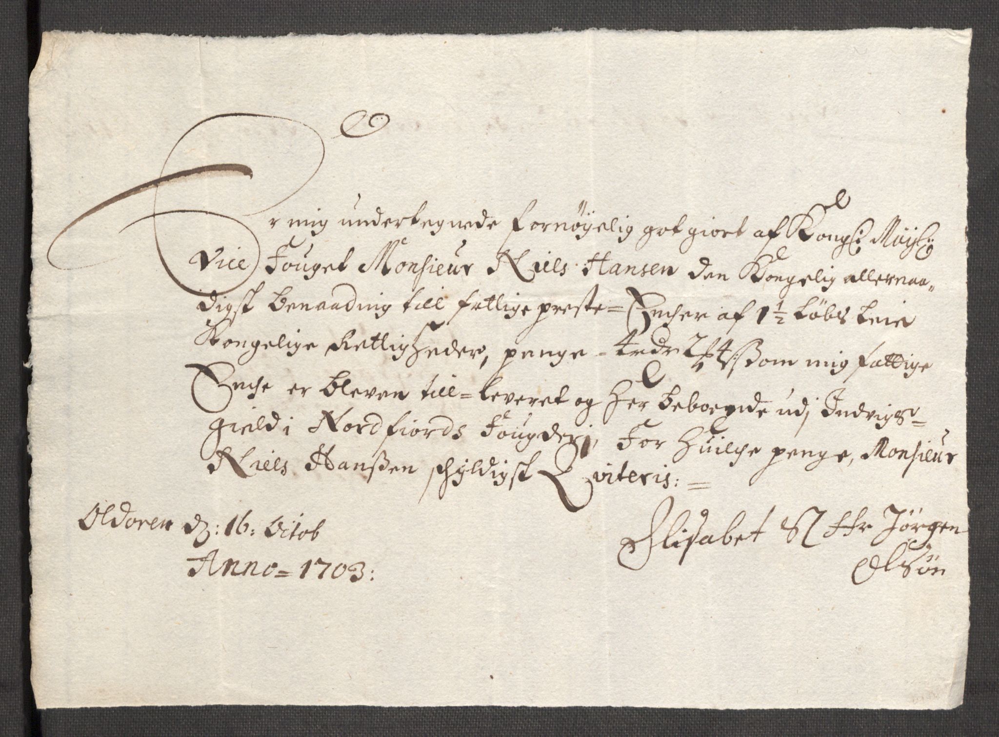 Rentekammeret inntil 1814, Reviderte regnskaper, Fogderegnskap, AV/RA-EA-4092/R53/L3427: Fogderegnskap Sunn- og Nordfjord, 1703, p. 274