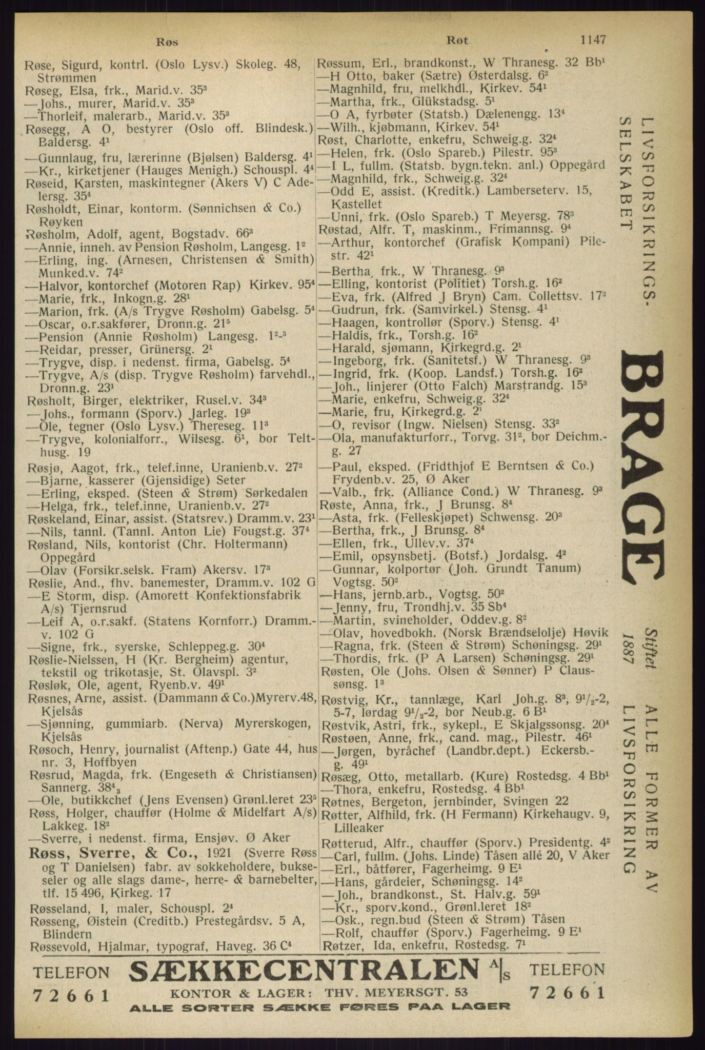 Kristiania/Oslo adressebok, PUBL/-, 1933, p. 1147