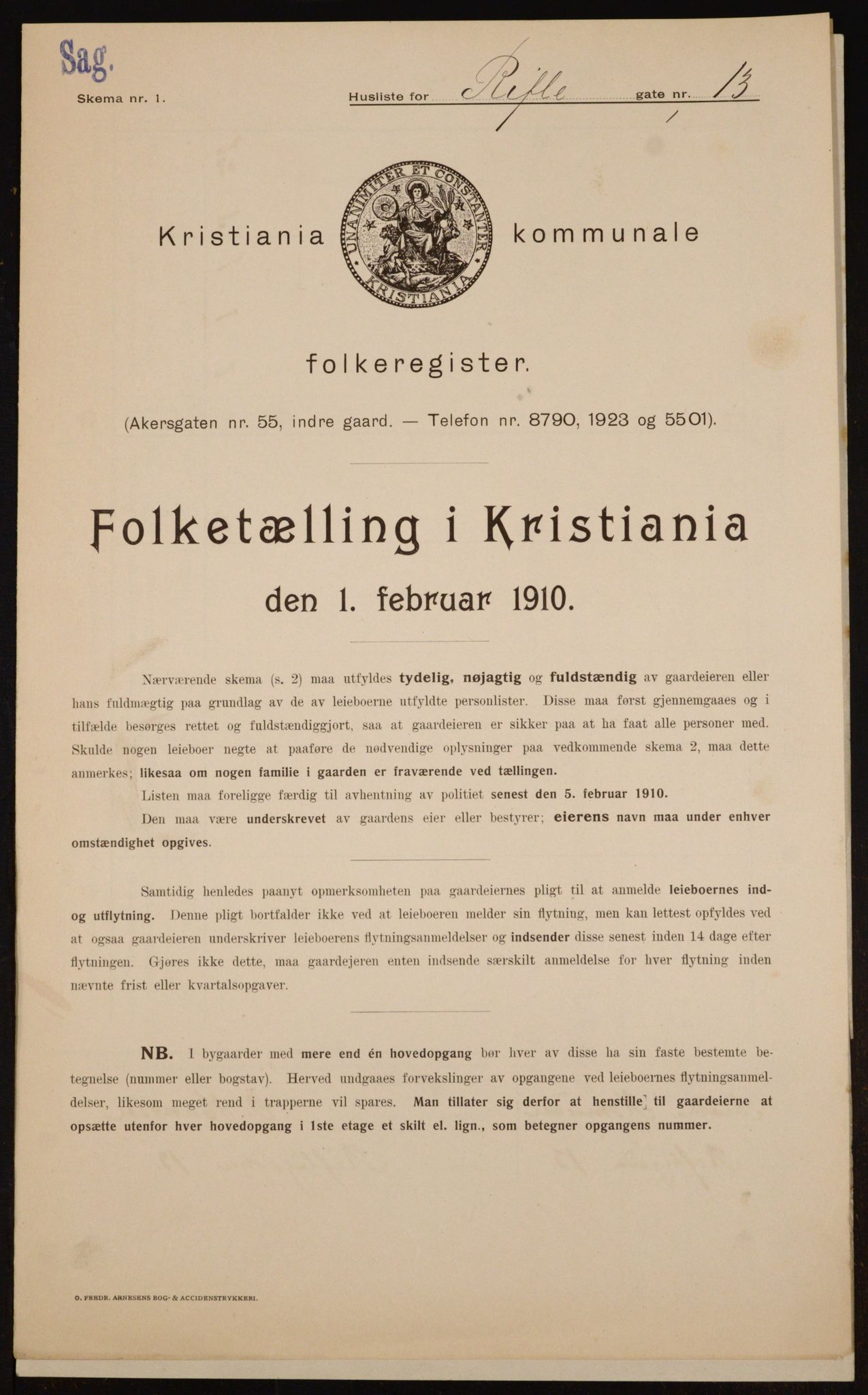 OBA, Municipal Census 1910 for Kristiania, 1910, p. 79503