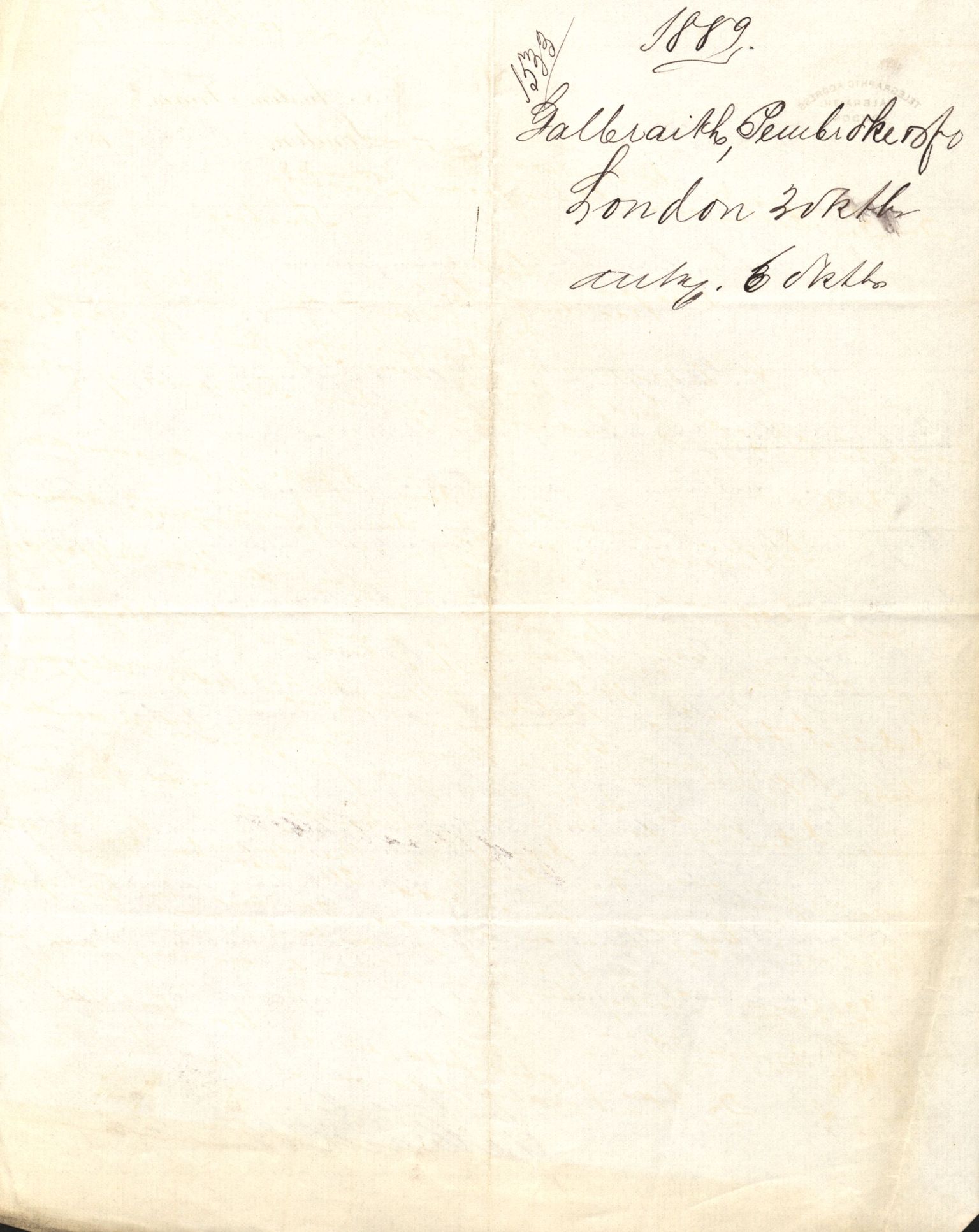 Pa 63 - Østlandske skibsassuranceforening, VEMU/A-1079/G/Ga/L0023/0007: Havaridokumenter / Eugenie, Askur, Præsident Harbitz, Professor Johnson, Professor Mohn, 1889, p. 85