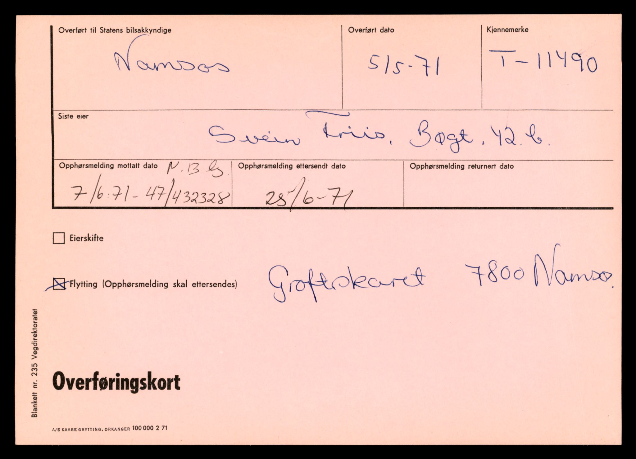 Møre og Romsdal vegkontor - Ålesund trafikkstasjon, AV/SAT-A-4099/F/Fe/L0029: Registreringskort for kjøretøy T 11430 - T 11619, 1927-1998, p. 1126