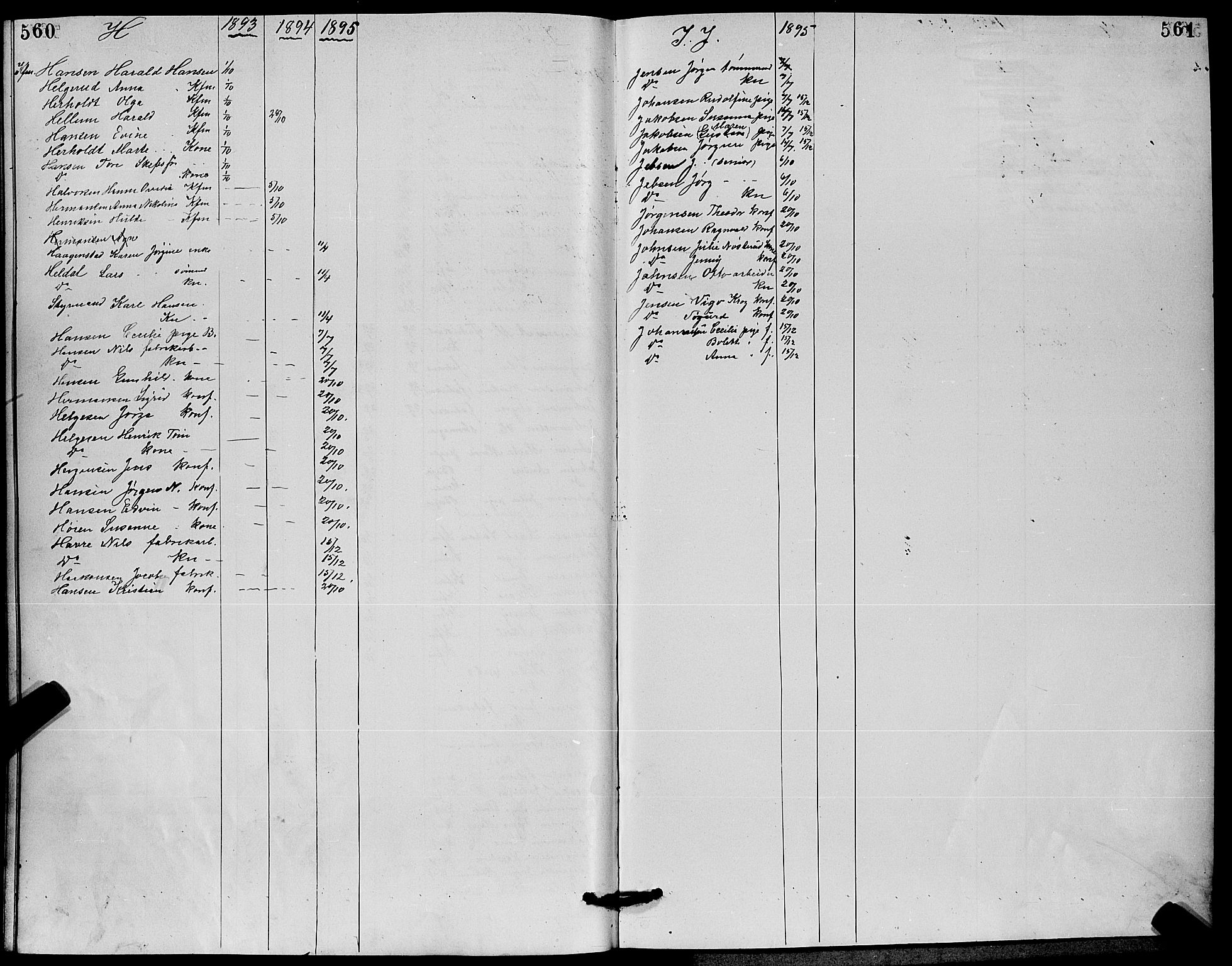 Strømm kirkebøker, AV/SAKO-A-322/G/Ga/L0002: Parish register (copy) no. I 2, 1885-1888, p. 560-561