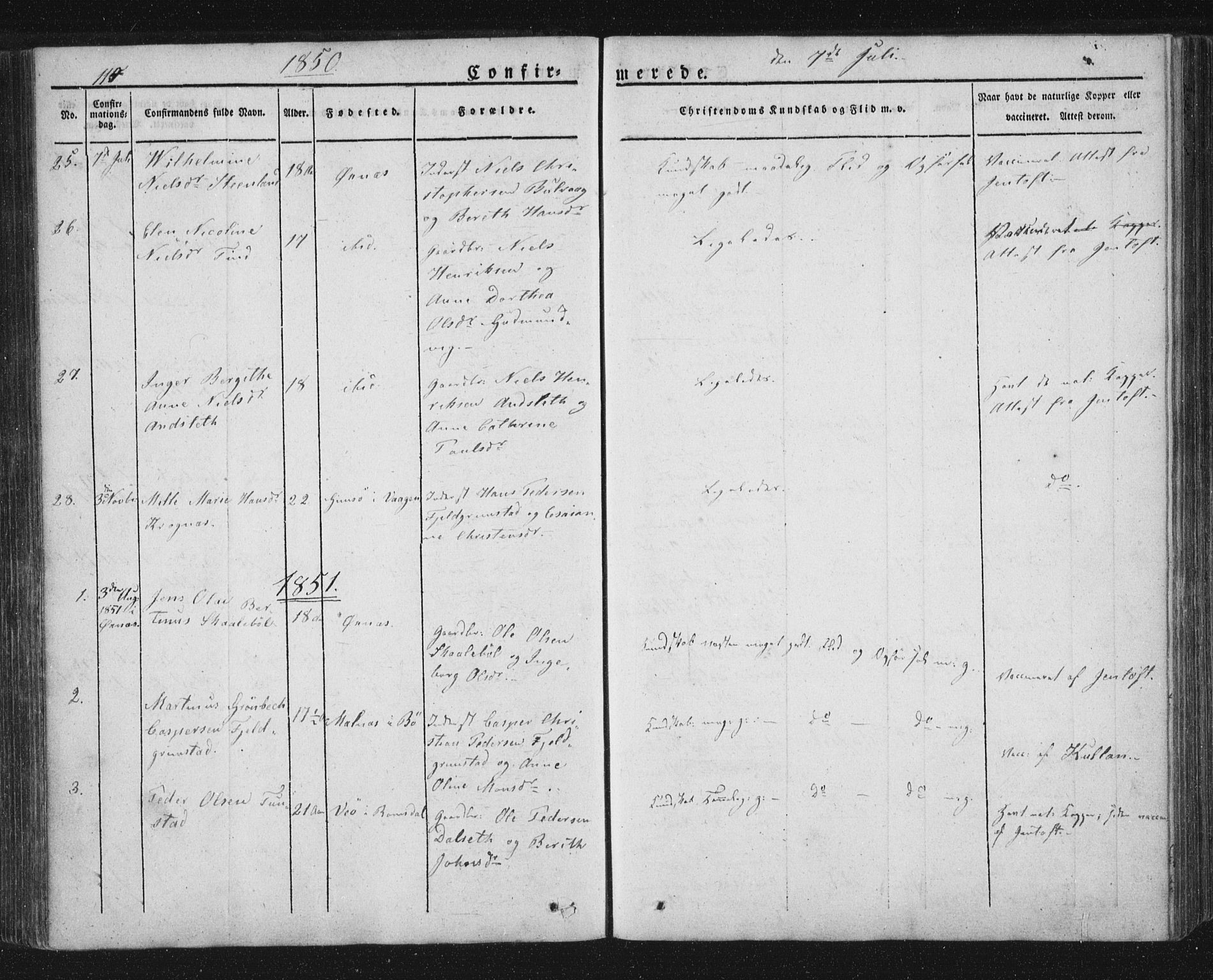 Ministerialprotokoller, klokkerbøker og fødselsregistre - Nordland, AV/SAT-A-1459/893/L1332: Parish register (official) no. 893A05, 1841-1858, p. 114