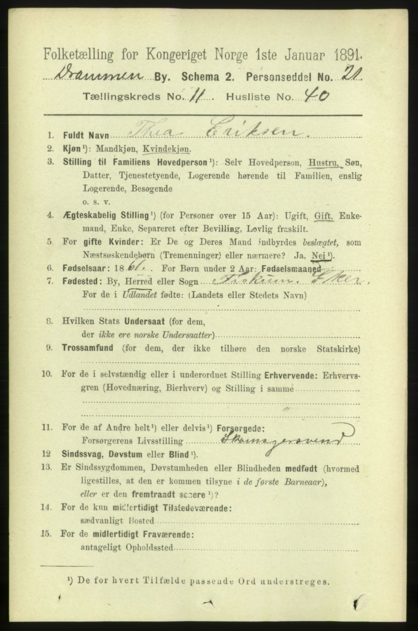 RA, 1891 census for 0602 Drammen, 1891, p. 8954