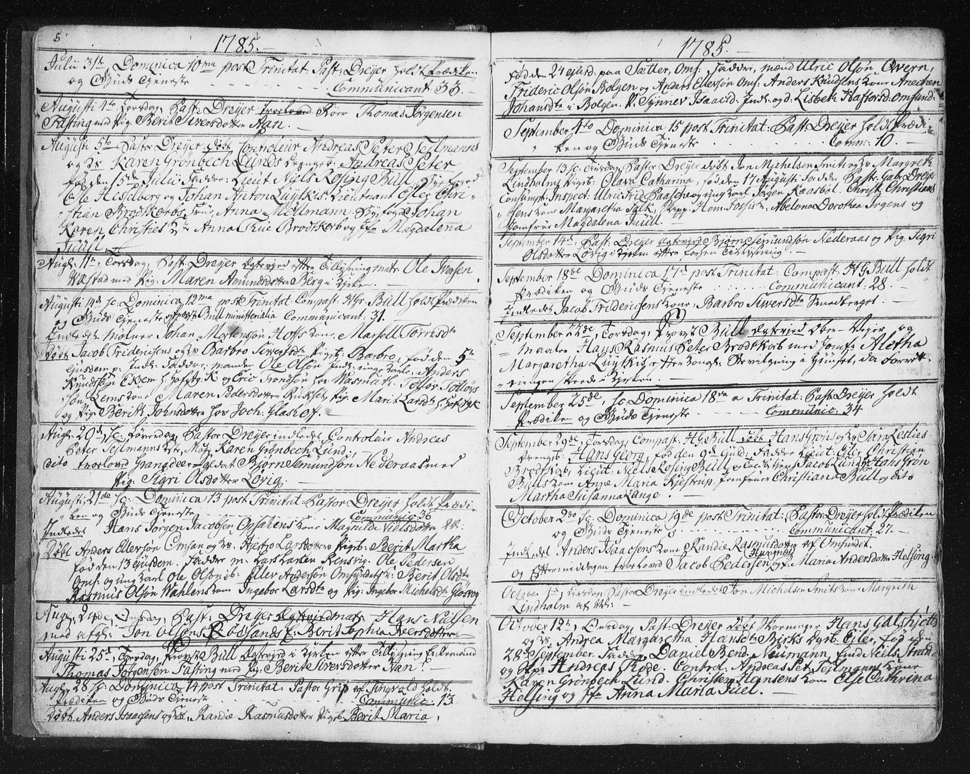 Ministerialprotokoller, klokkerbøker og fødselsregistre - Møre og Romsdal, SAT/A-1454/572/L0841: Parish register (official) no. 572A04, 1784-1819, p. 5