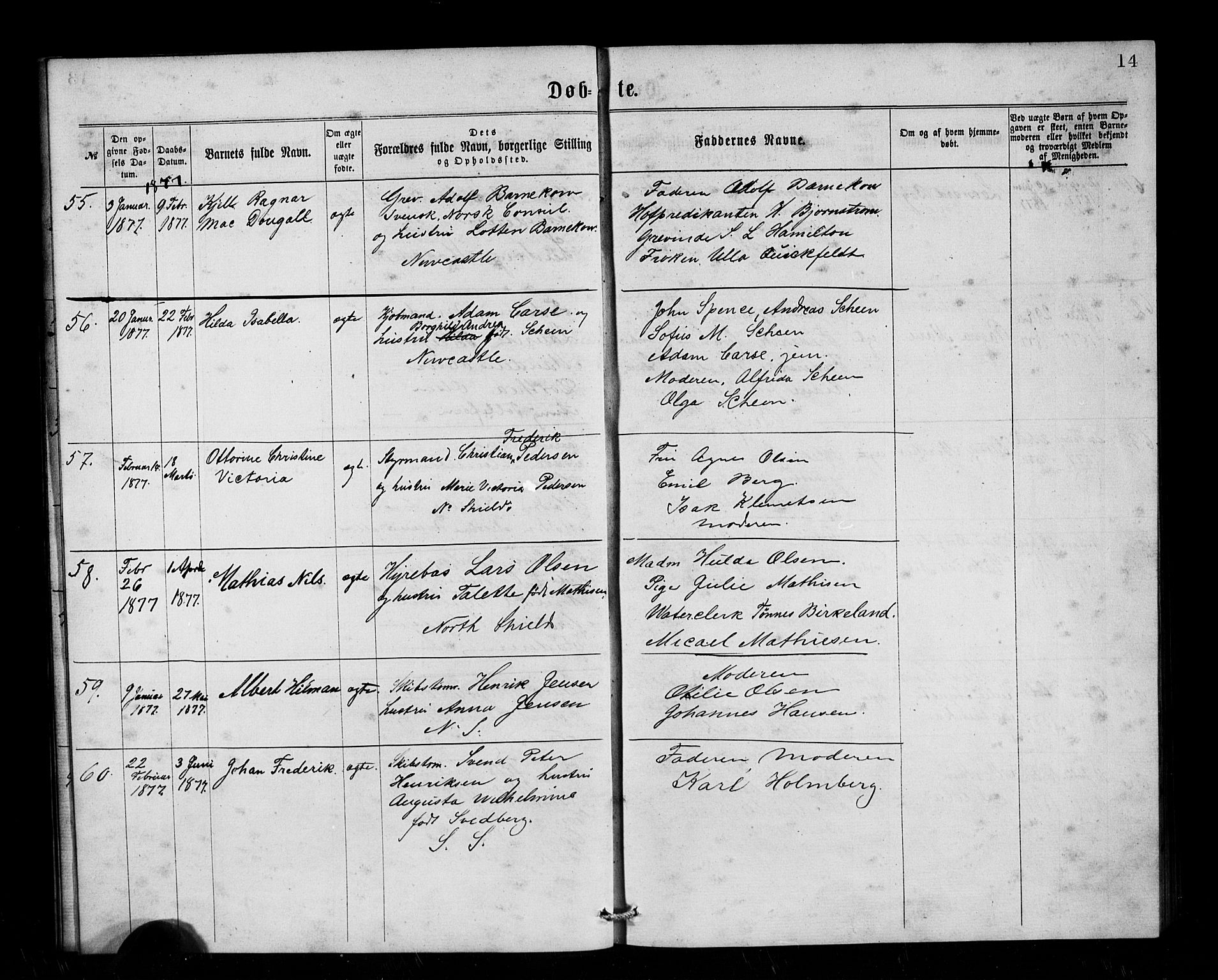 Den norske sjømannsmisjon i utlandet/Tyne-havnene (North Shields og New Castle), SAB/SAB/PA-0101/H/Ha/L0001: Parish register (official) no. A 1, 1865-1883, p. 15