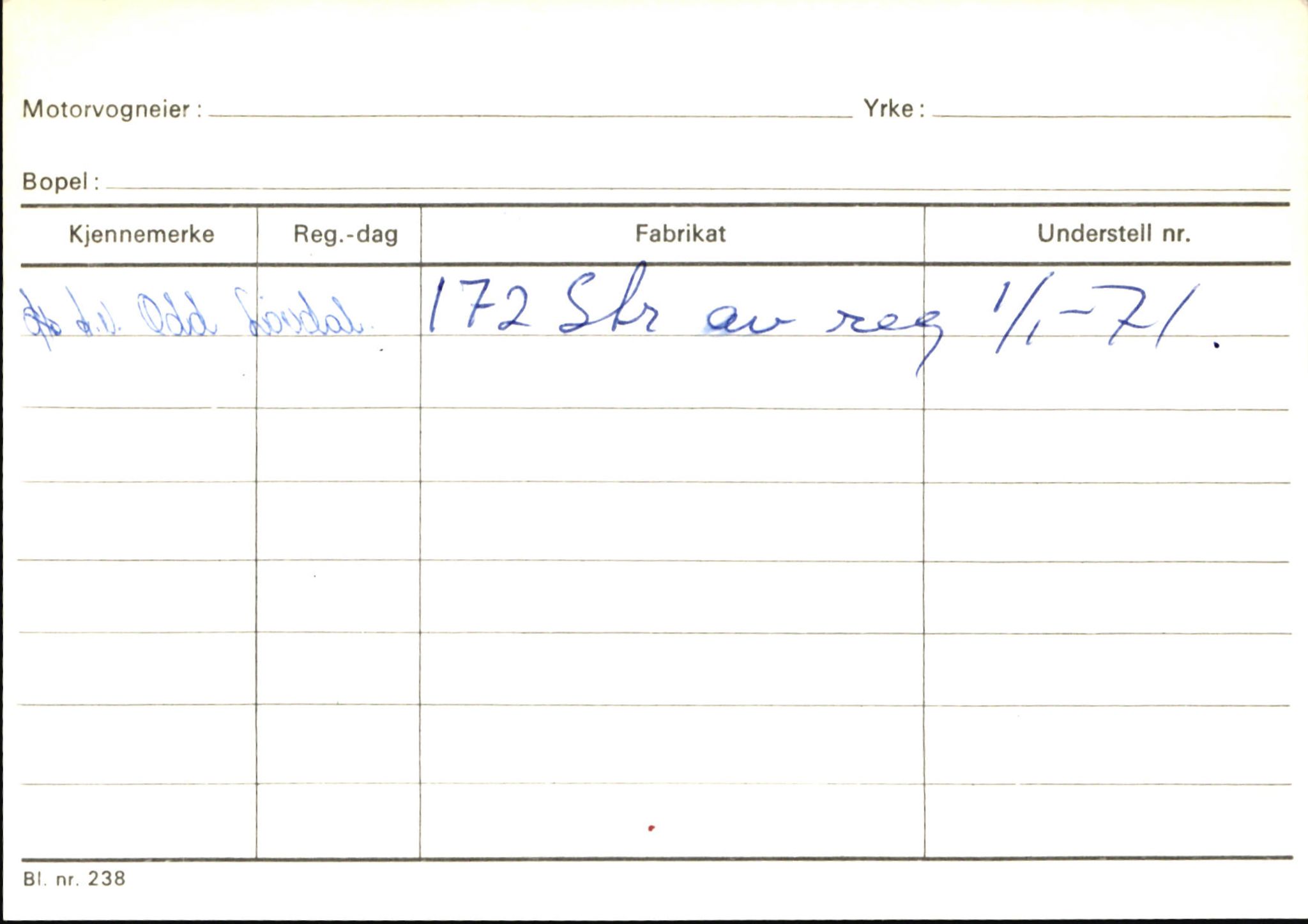 Statens vegvesen, Sogn og Fjordane vegkontor, AV/SAB-A-5301/4/F/L0145: Registerkort Vågsøy S-Å. Årdal I-P, 1945-1975, p. 1408