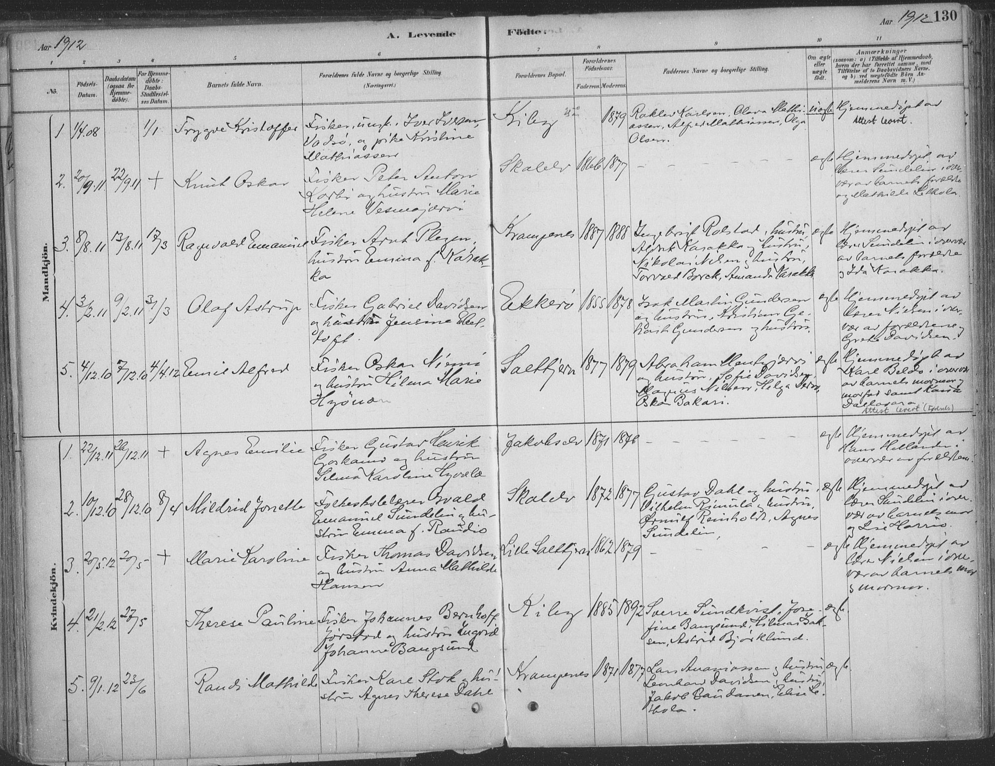 Vadsø sokneprestkontor, SATØ/S-1325/H/Ha/L0009kirke: Parish register (official) no. 9, 1881-1917, p. 130