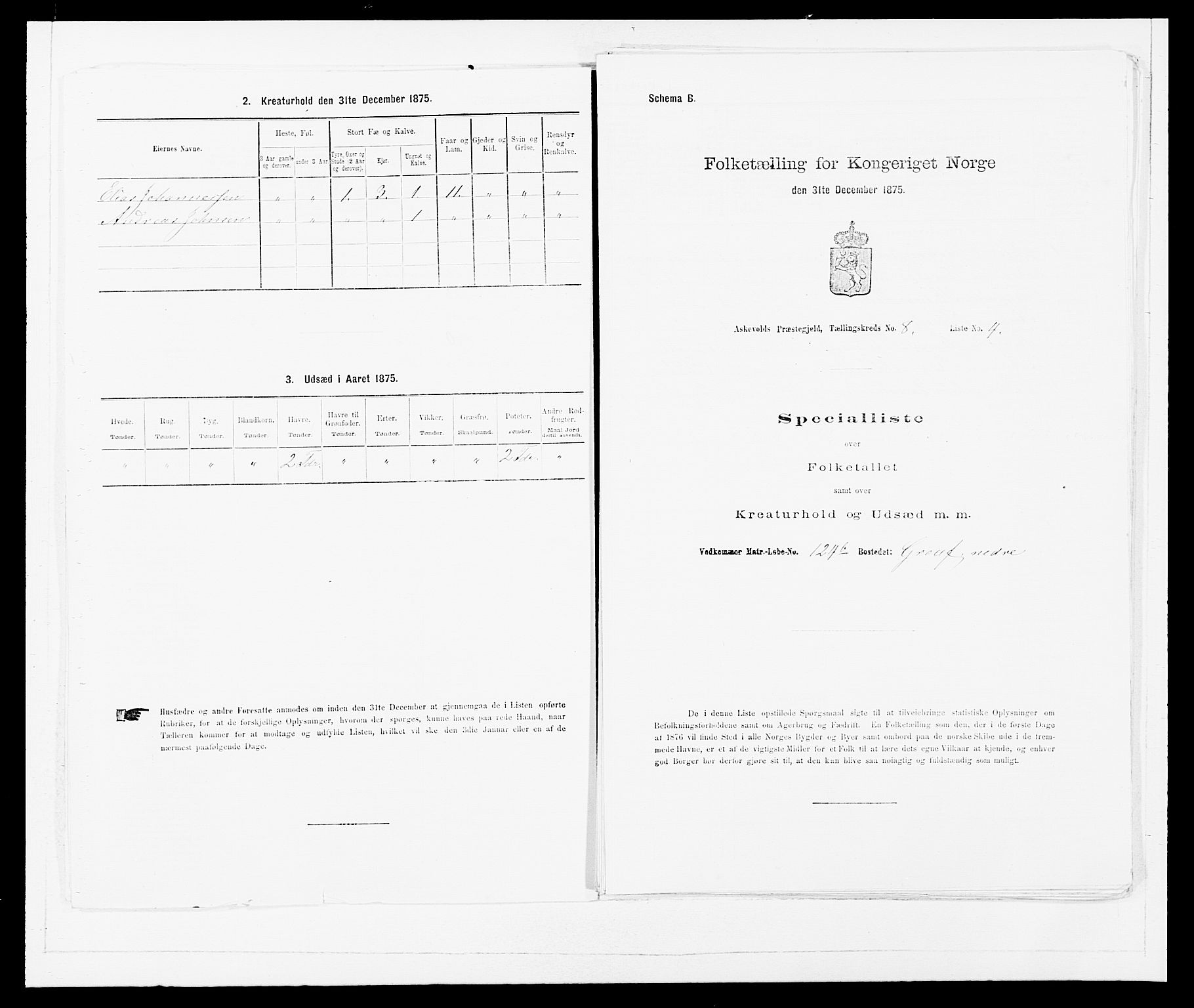 SAB, 1875 census for 1428P Askvoll, 1875, p. 703