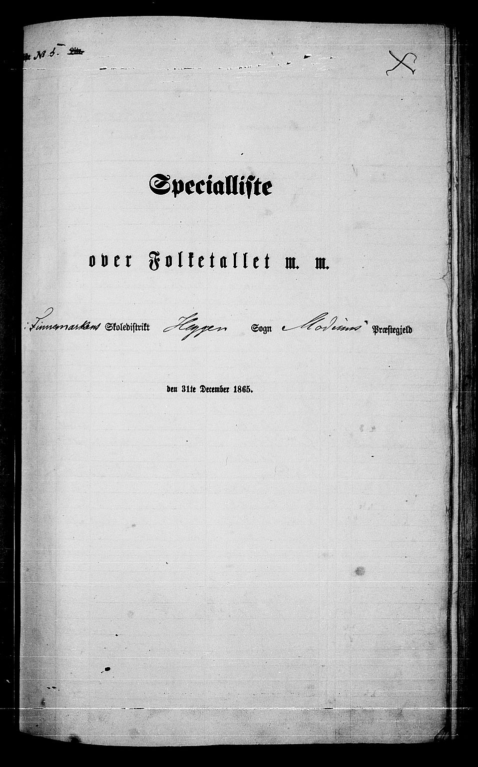 RA, 1865 census for Modum, 1865, p. 95