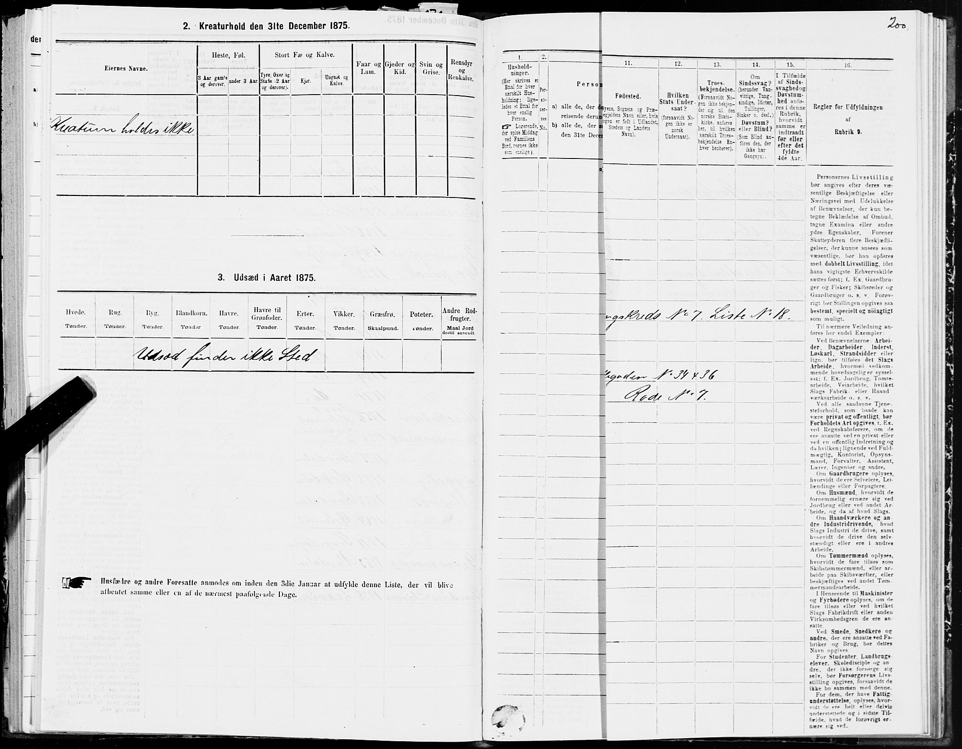 SAT, 1875 census for 1601 Trondheim, 1875, p. 4200