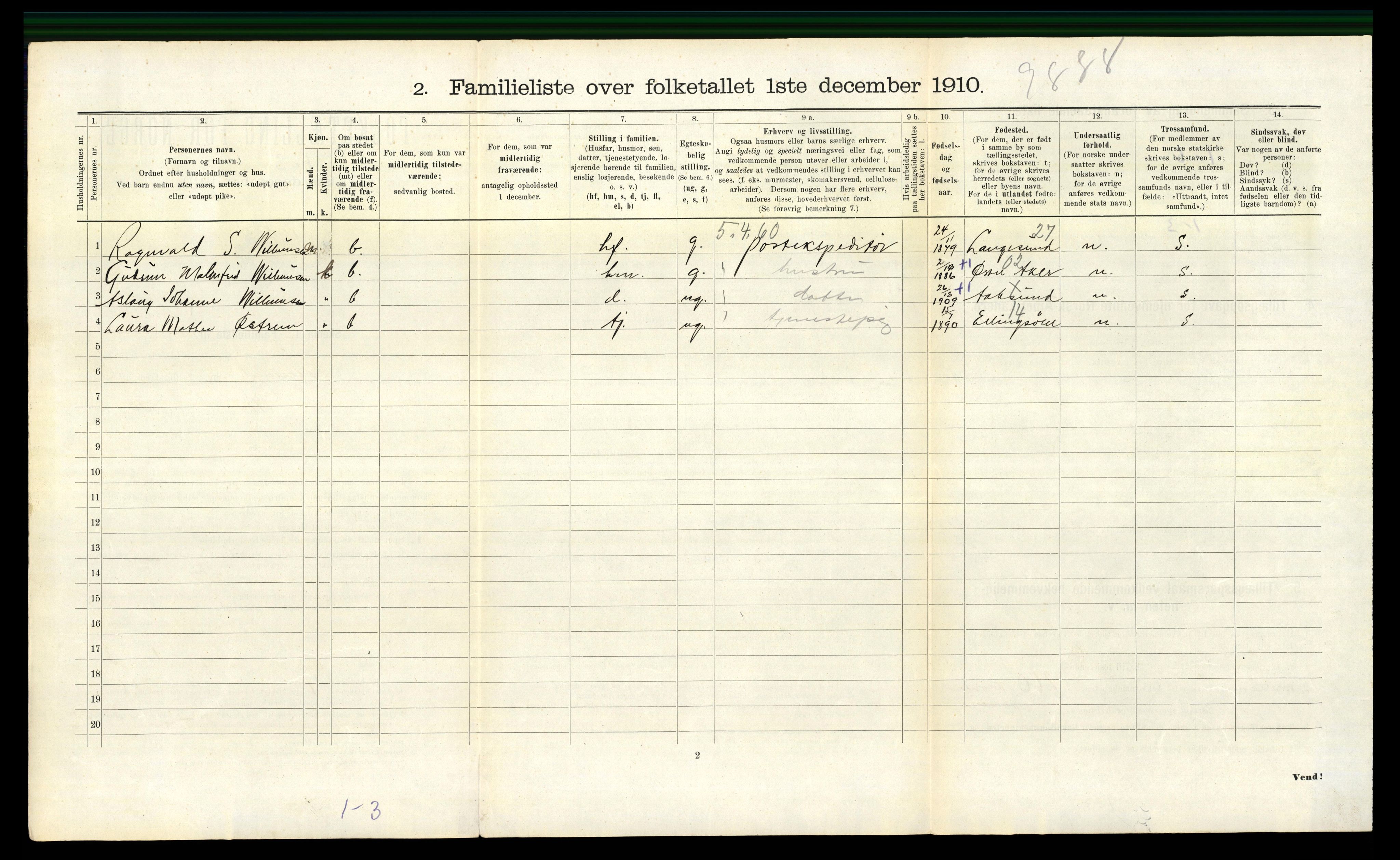 RA, 1910 census for Ålesund, 1910, p. 3702