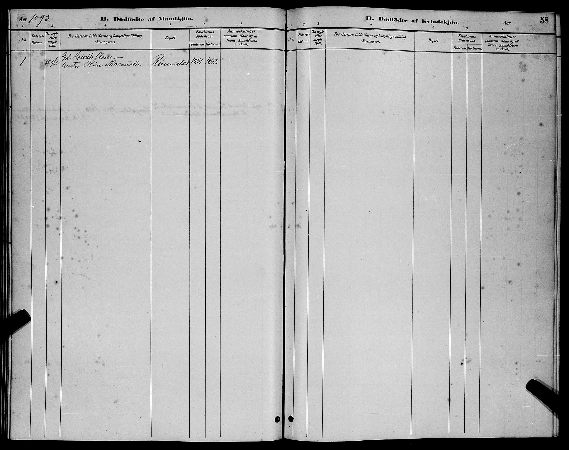 Ministerialprotokoller, klokkerbøker og fødselsregistre - Møre og Romsdal, AV/SAT-A-1454/503/L0048: Parish register (copy) no. 503C03, 1885-1893, p. 58