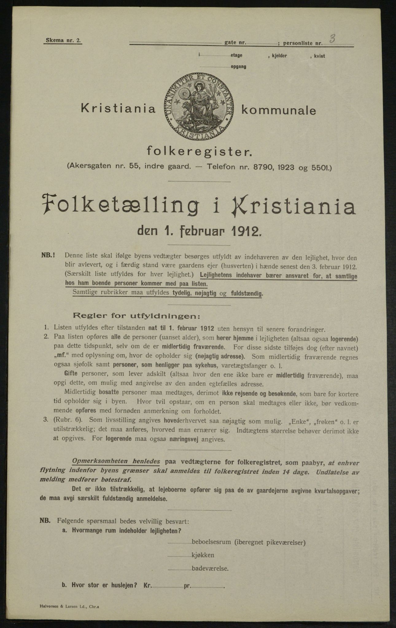 OBA, Municipal Census 1913 for Kristiania, 1913, p. 69105