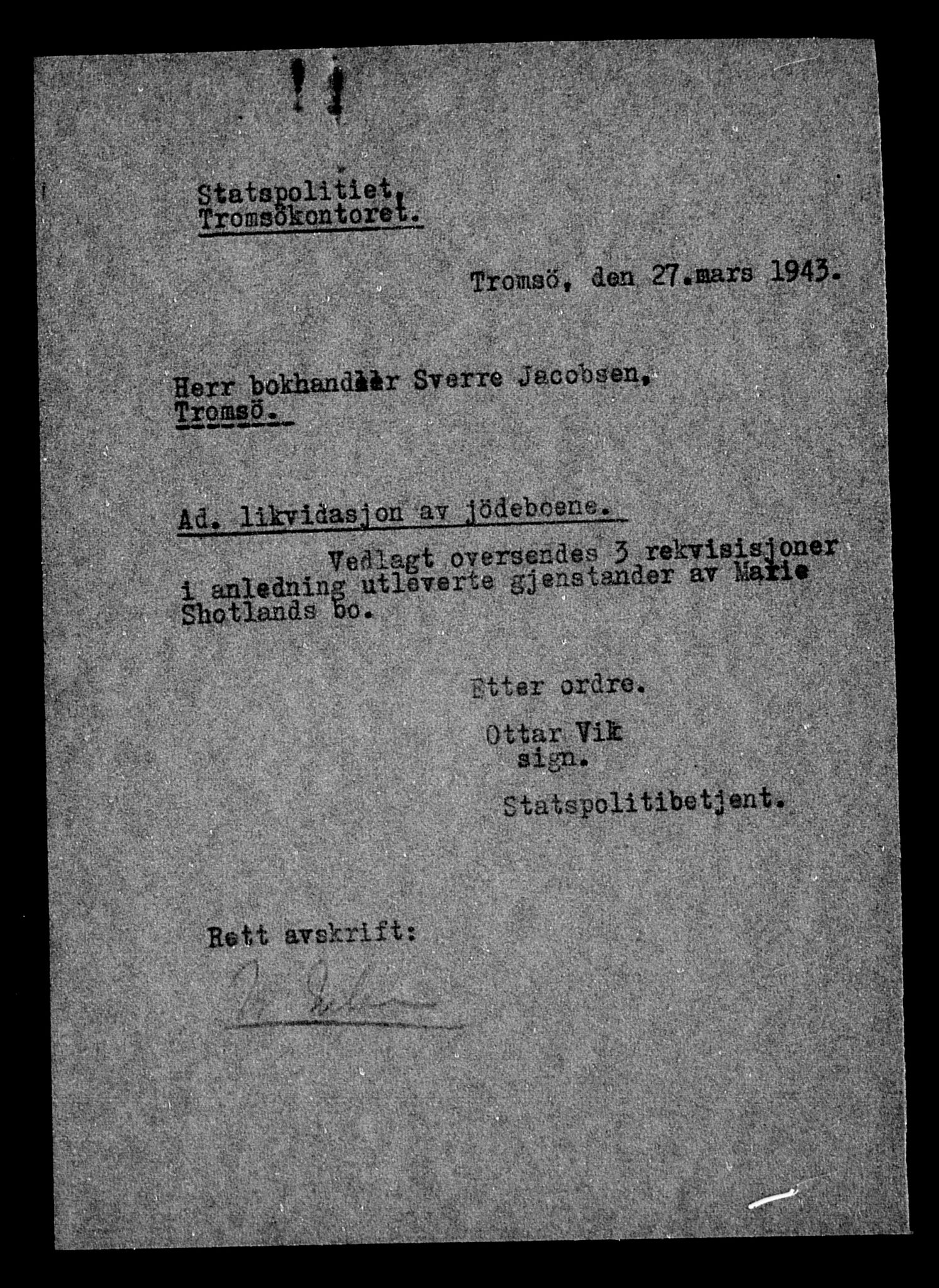 Justisdepartementet, Tilbakeføringskontoret for inndratte formuer, AV/RA-S-1564/H/Hc/Hcb/L0916: --, 1945-1947, p. 157