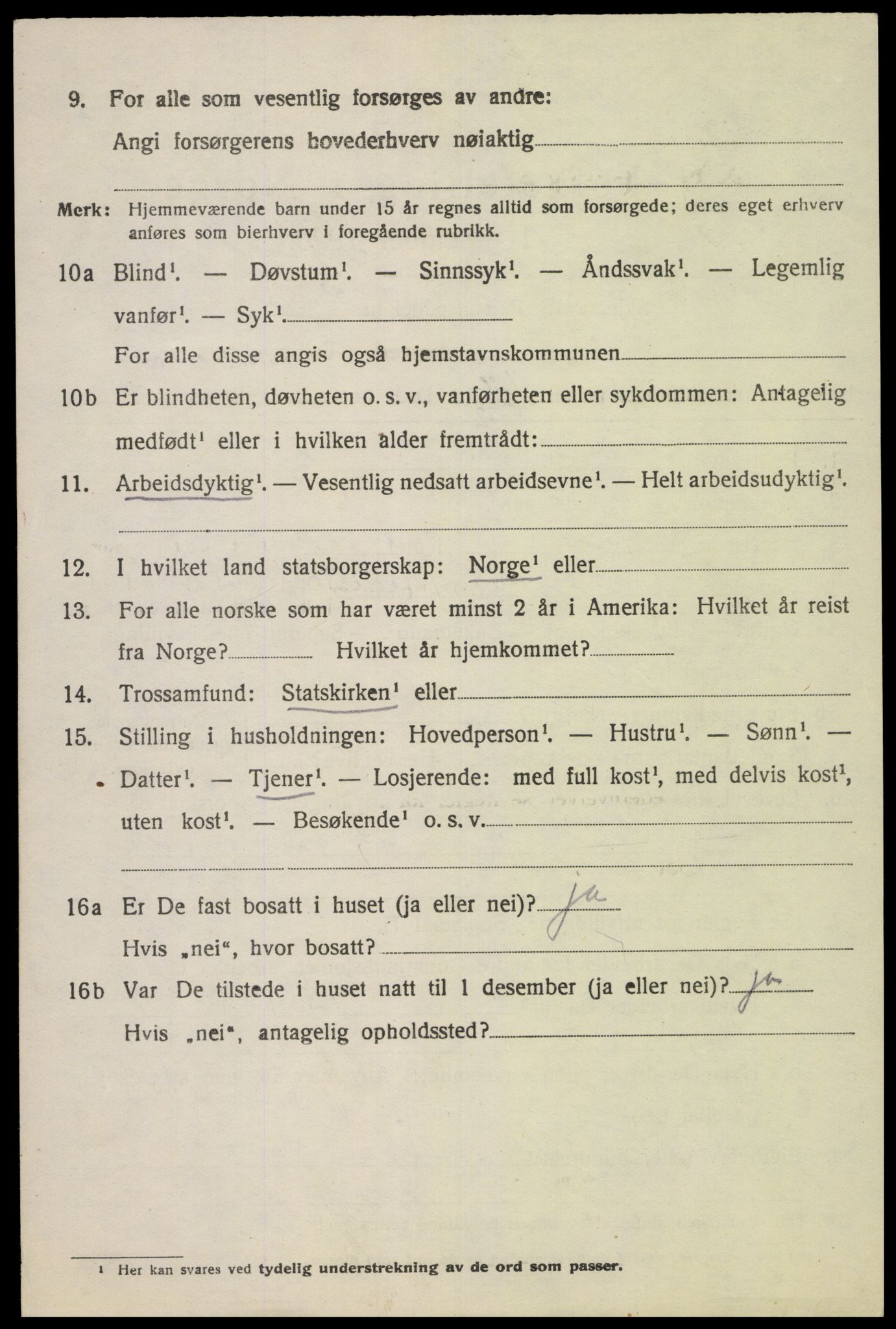 SAK, 1920 census for Fjotland, 1920, p. 681