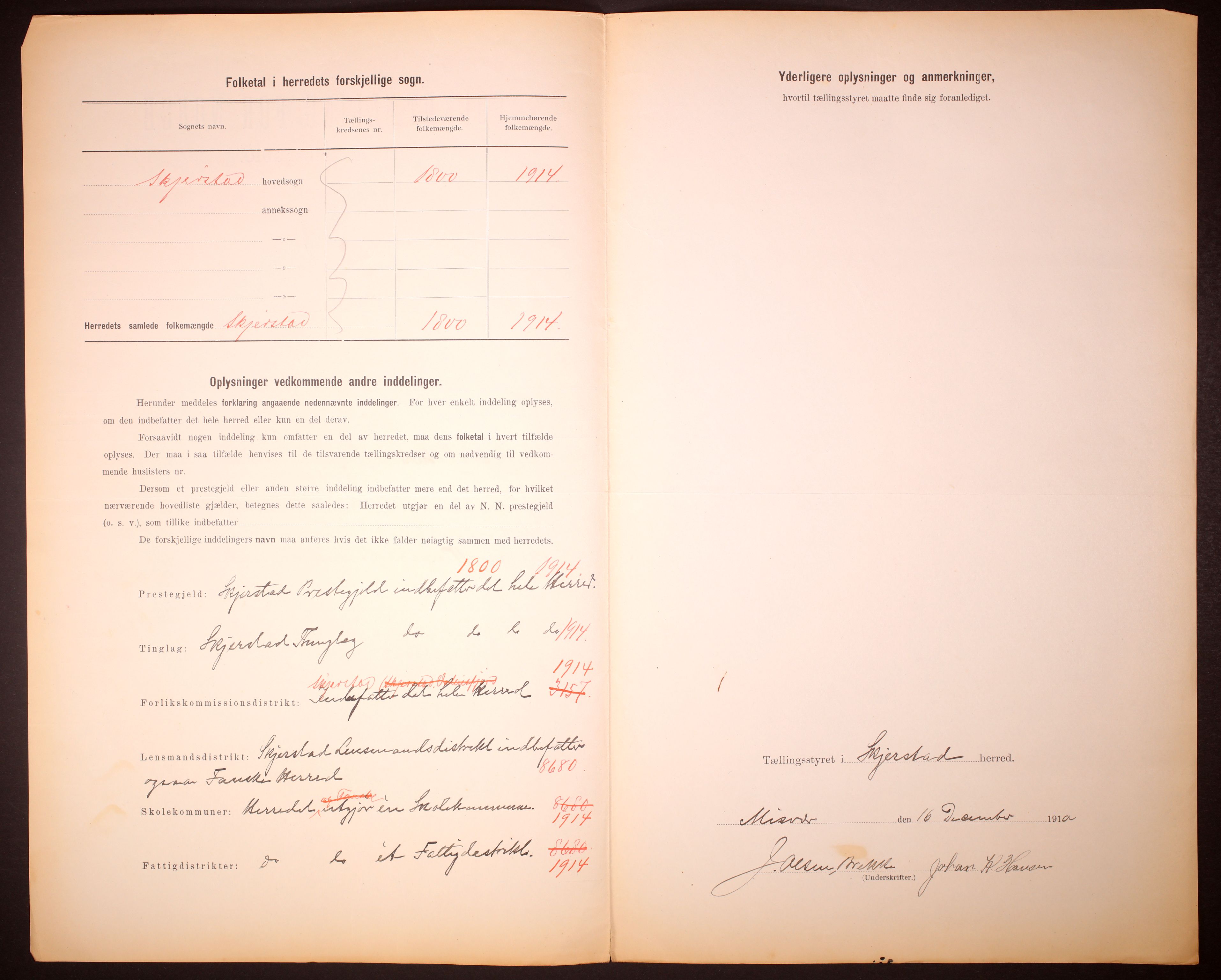 RA, 1910 census for Skjerstad, 1910, p. 3