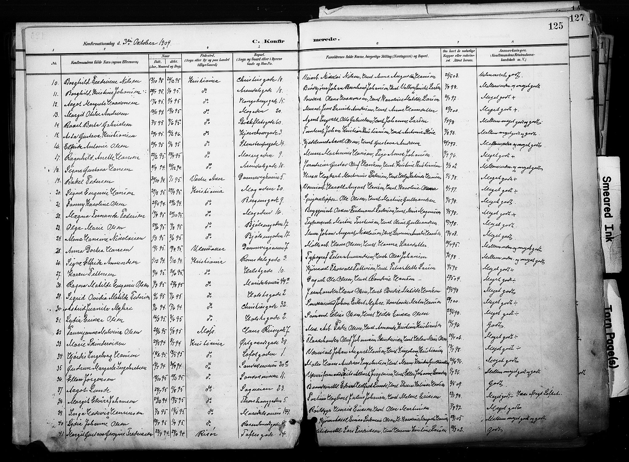 Sagene prestekontor Kirkebøker, SAO/A-10796/F/L0005: Parish register (official) no. 5, 1898-1911, p. 125