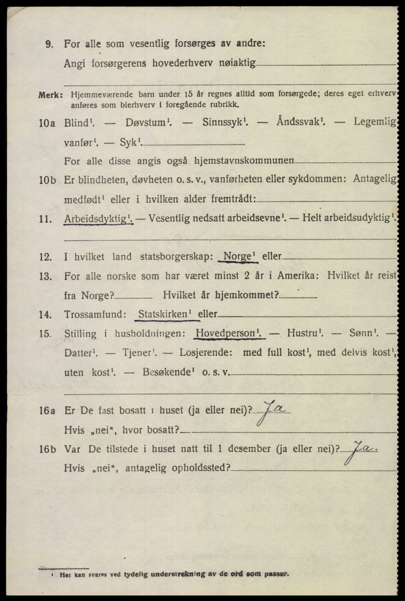 SAK, 1920 census for Valle, 1920, p. 2002