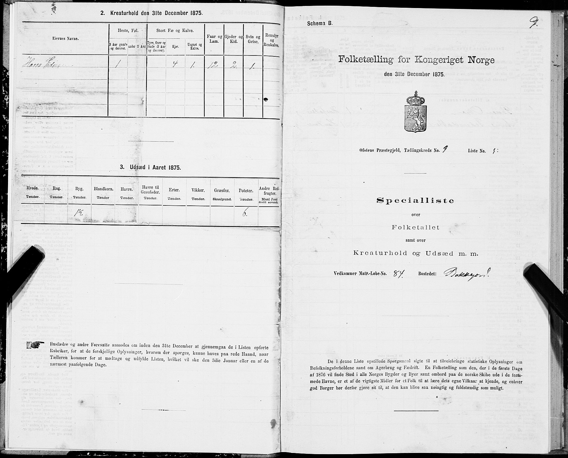 SAT, 1875 census for 1853P Ofoten, 1875, p. 2009