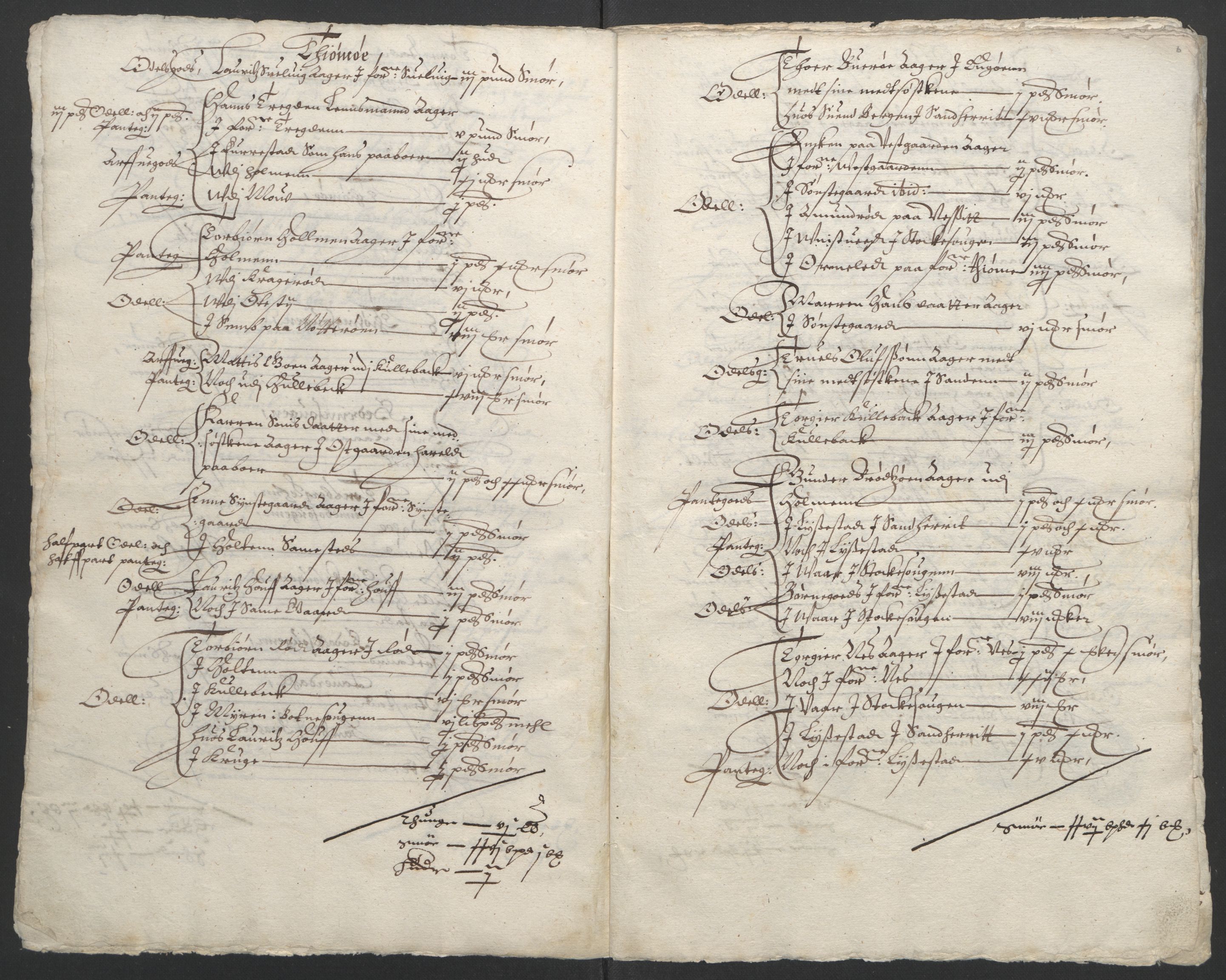 Stattholderembetet 1572-1771, AV/RA-EA-2870/Ek/L0009/0001: Jordebøker til utlikning av rosstjeneste 1624-1626: / Odelsjordebøker for noen vikværske len, 1624-1626, p. 212
