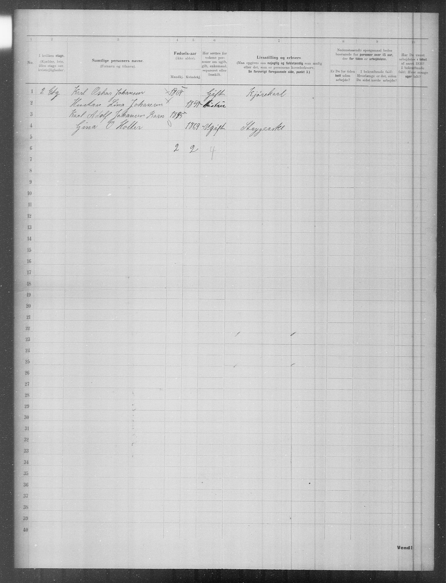 OBA, Municipal Census 1903 for Kristiania, 1903, p. 4825