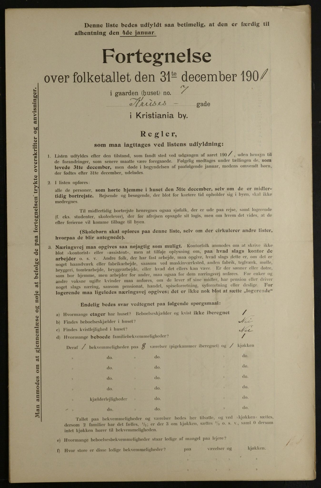 OBA, Municipal Census 1901 for Kristiania, 1901, p. 8459