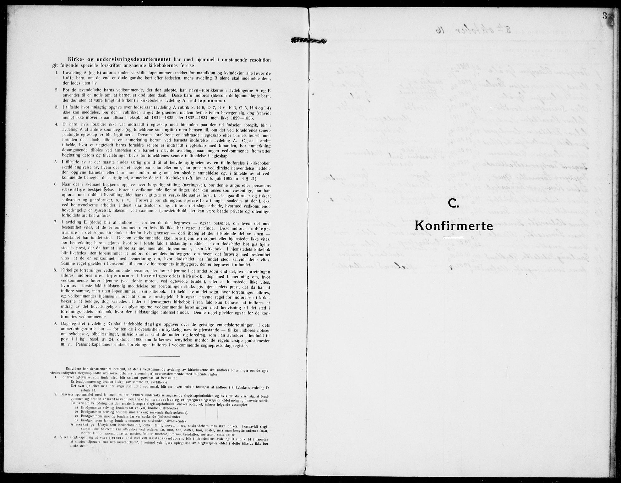 Hjartdal kirkebøker, SAKO/A-270/F/Fa/L0011: Parish register (official) no. I 11, 1916-1929, p. 3
