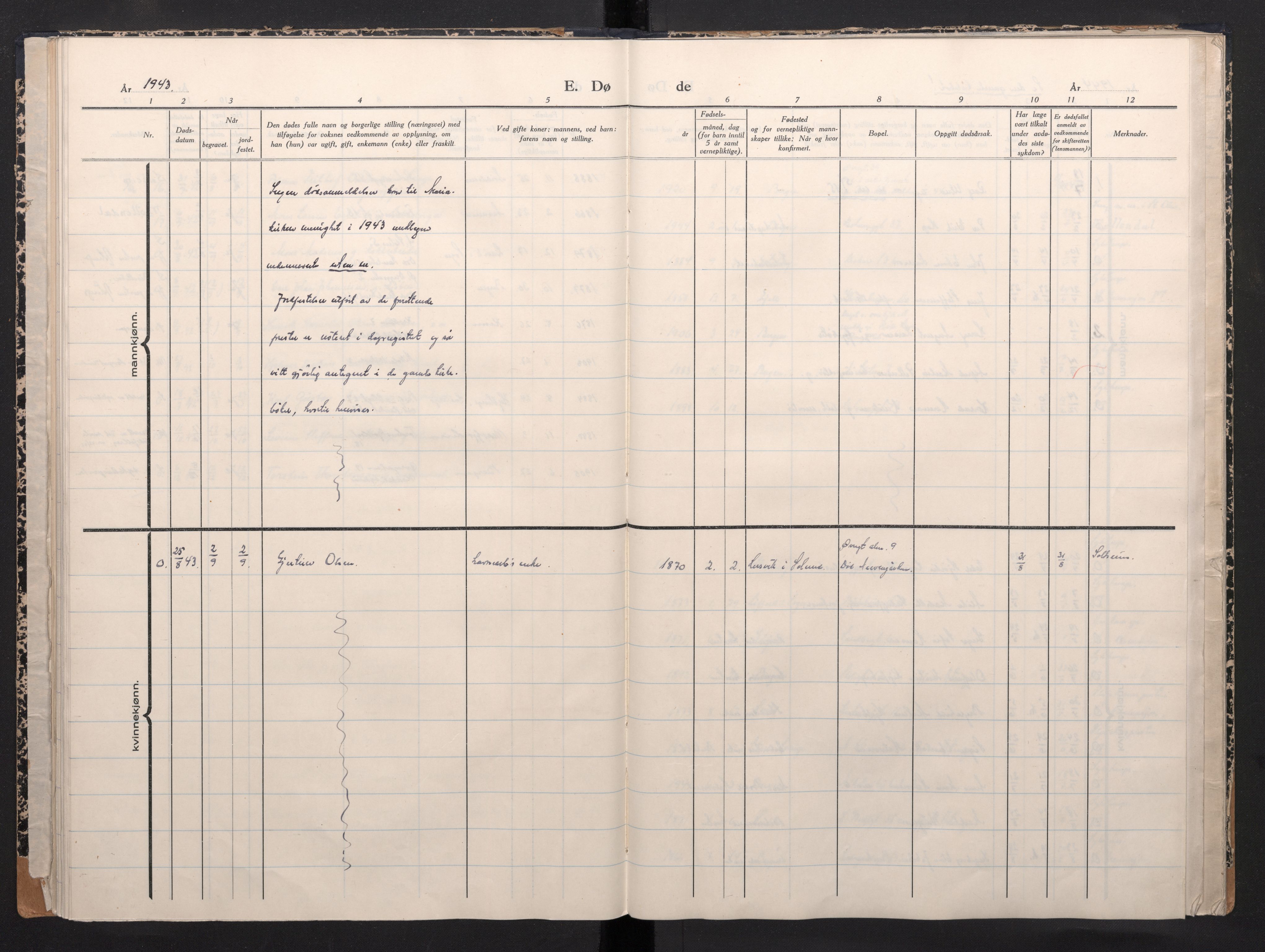 Mariakirken Sokneprestembete, SAB/A-76901/H/Haa/L0009: Parish register (official) no. A 9, 1942-1945