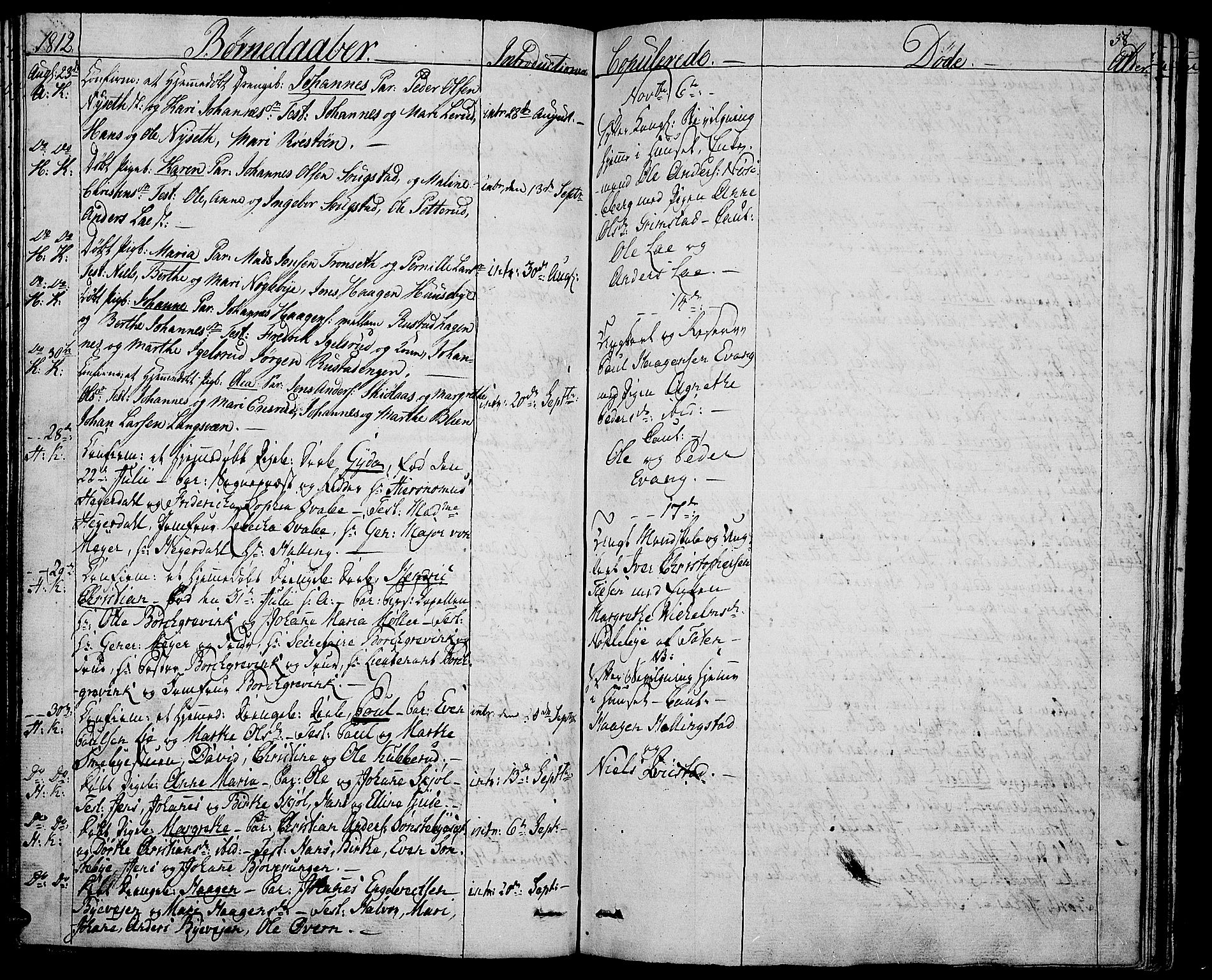 Toten prestekontor, SAH/PREST-102/H/Ha/Haa/L0008: Parish register (official) no. 8, 1809-1814, p. 58